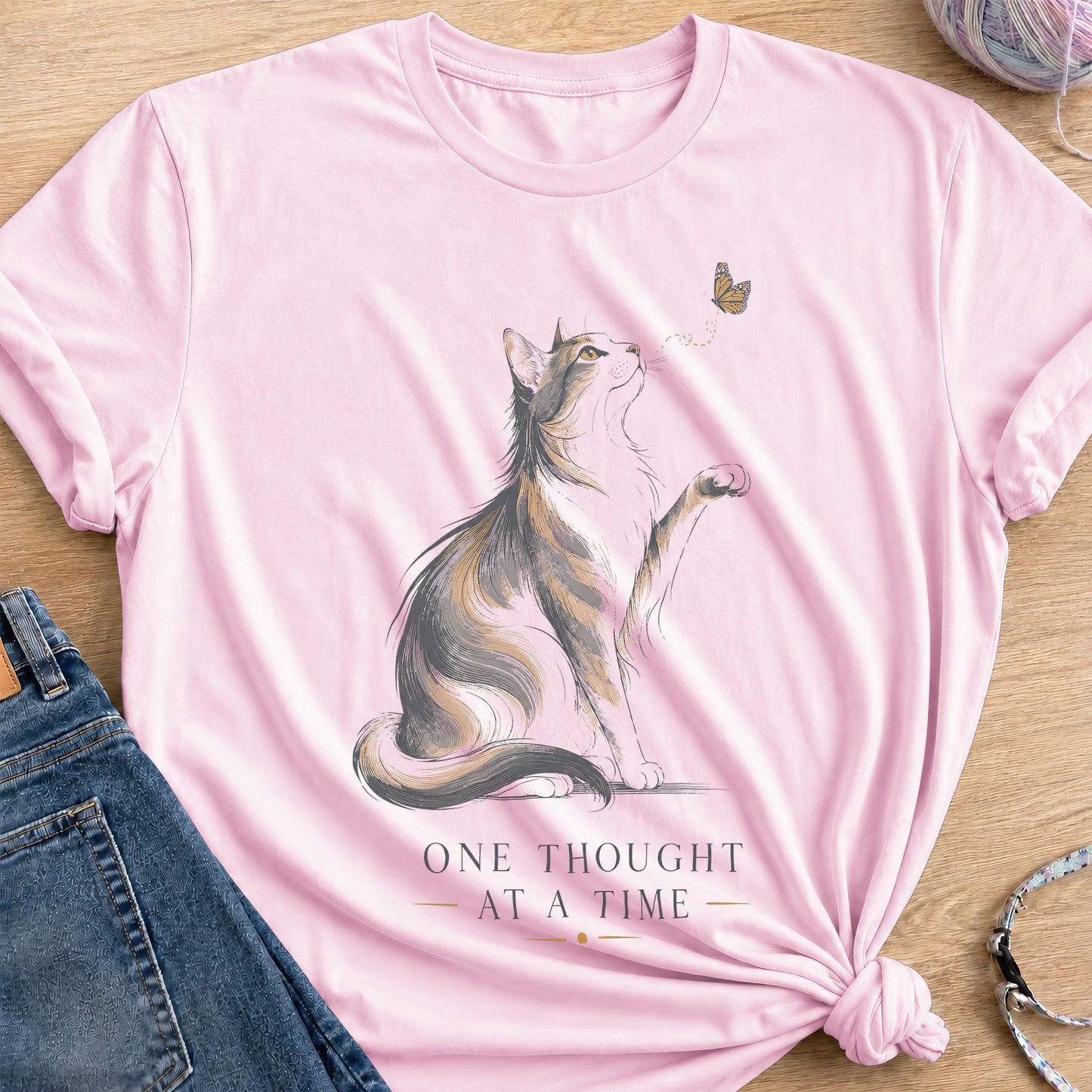 One Thought T-Shirt — Light Pink