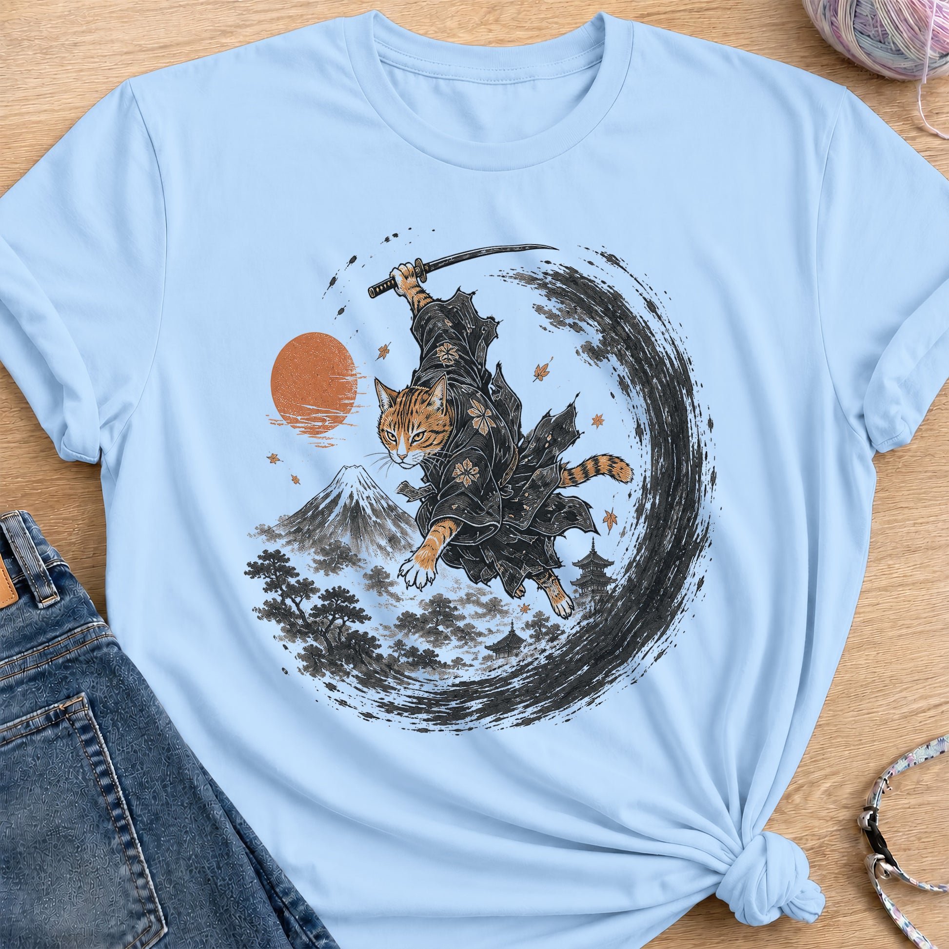 Deadpan Bushi T-Shirt — Light Blue