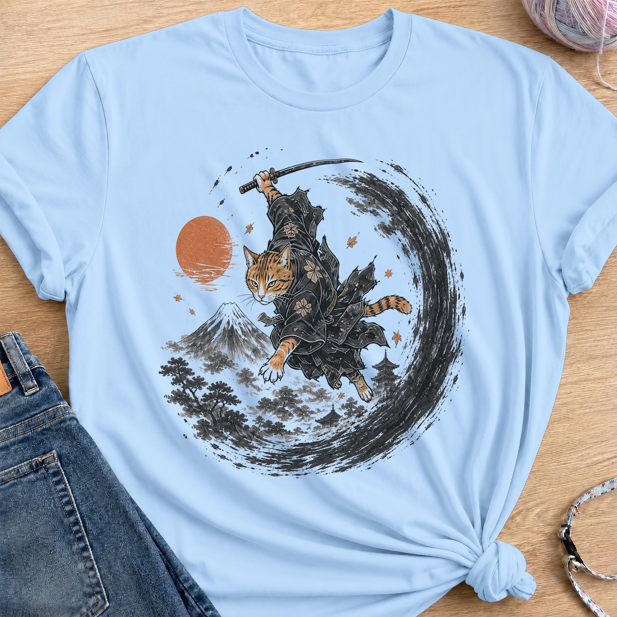 Deadpan Bushi T-Shirt — Light Blue