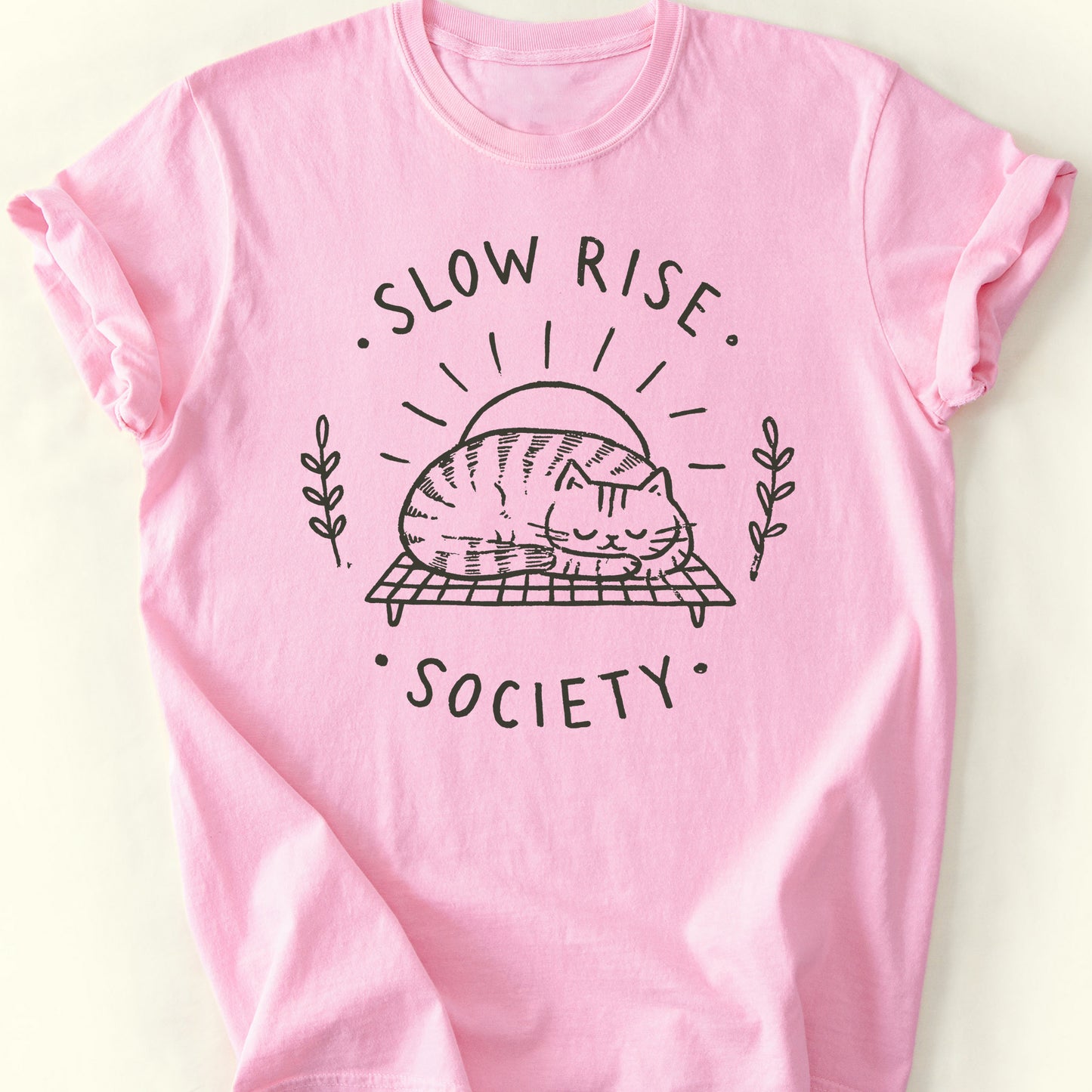 Slow Rise Society T-Shirt — Blossom