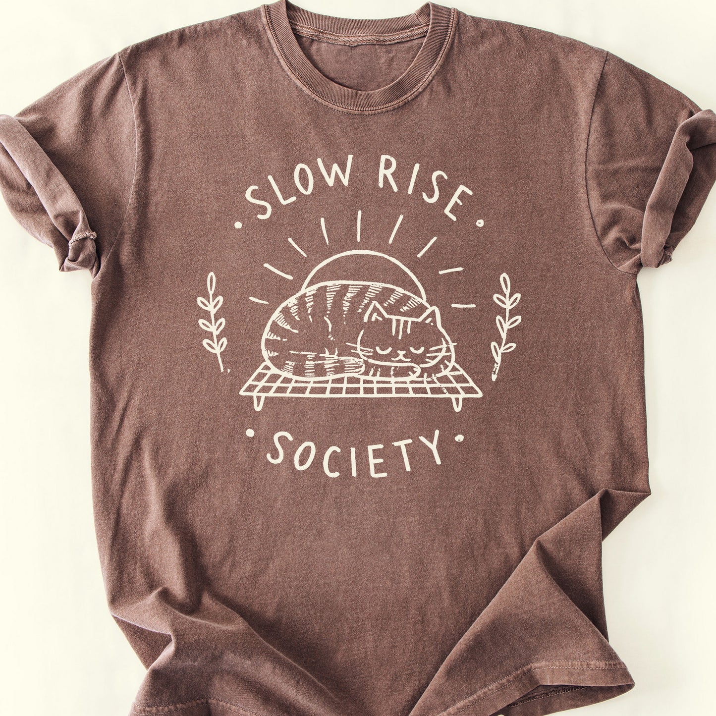 Slow Rise Society T-Shirt — Espresso
