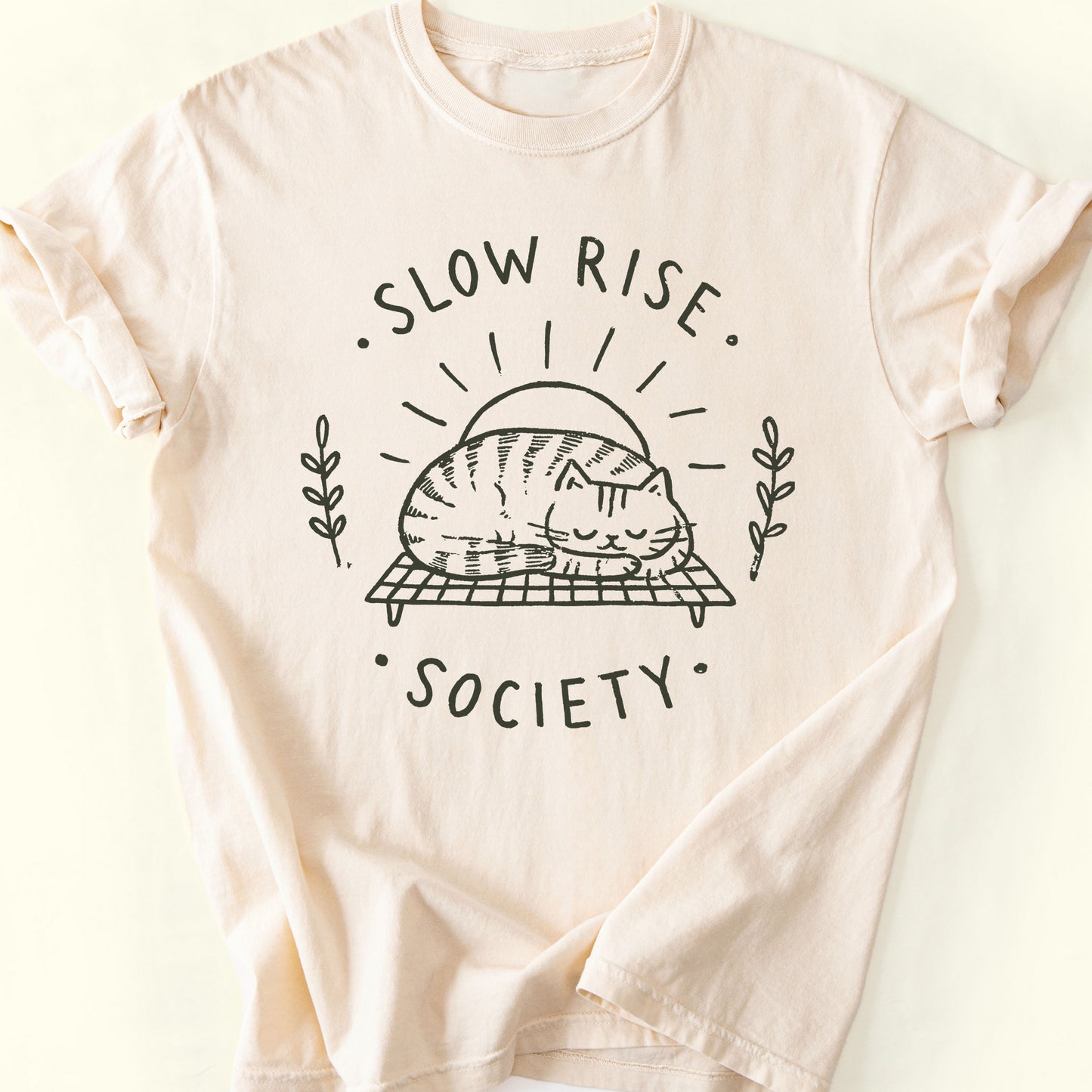 Slow Rise Society T-Shirt — Ivory