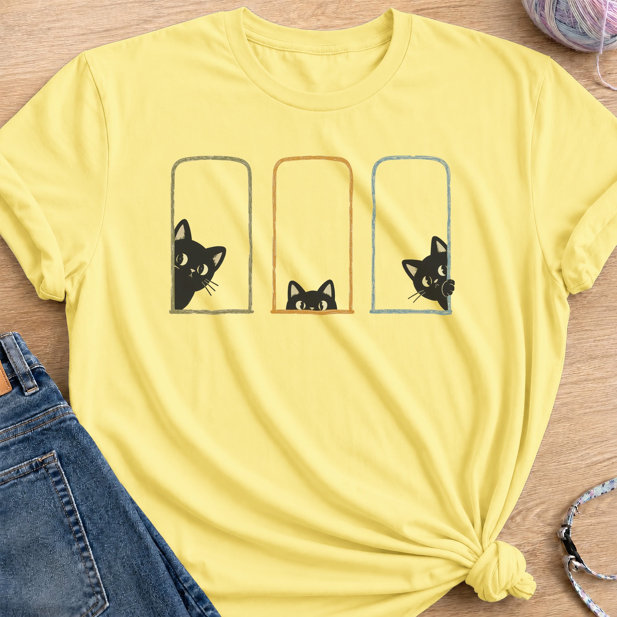 Just Peeking T-Shirt — Cornsilk