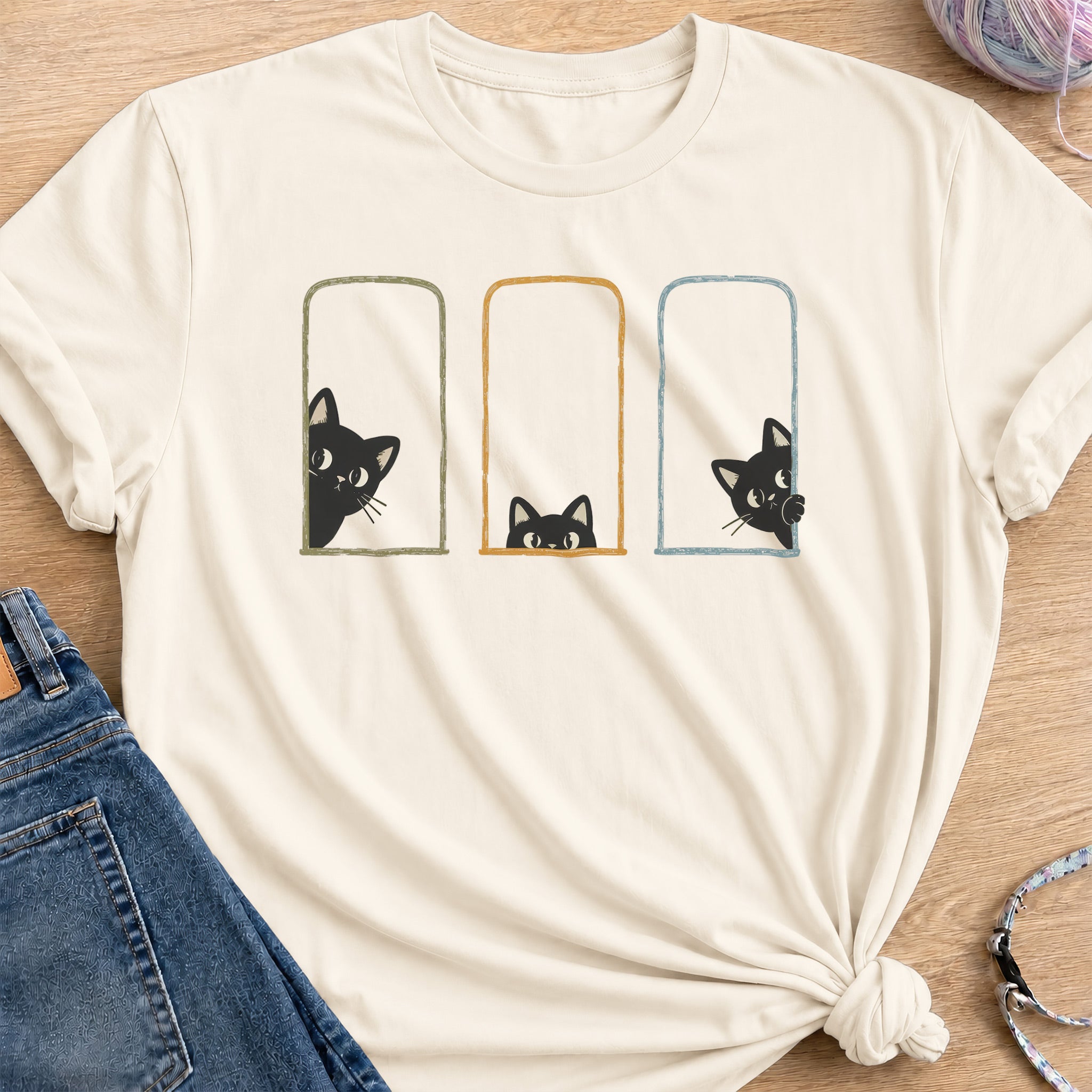 Just Peeking T-Shirt — Natural