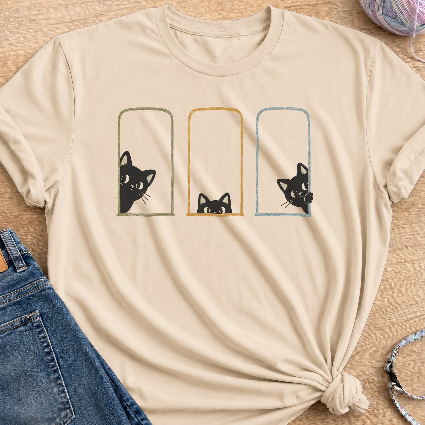 Just Peeking T-Shirt — Sand