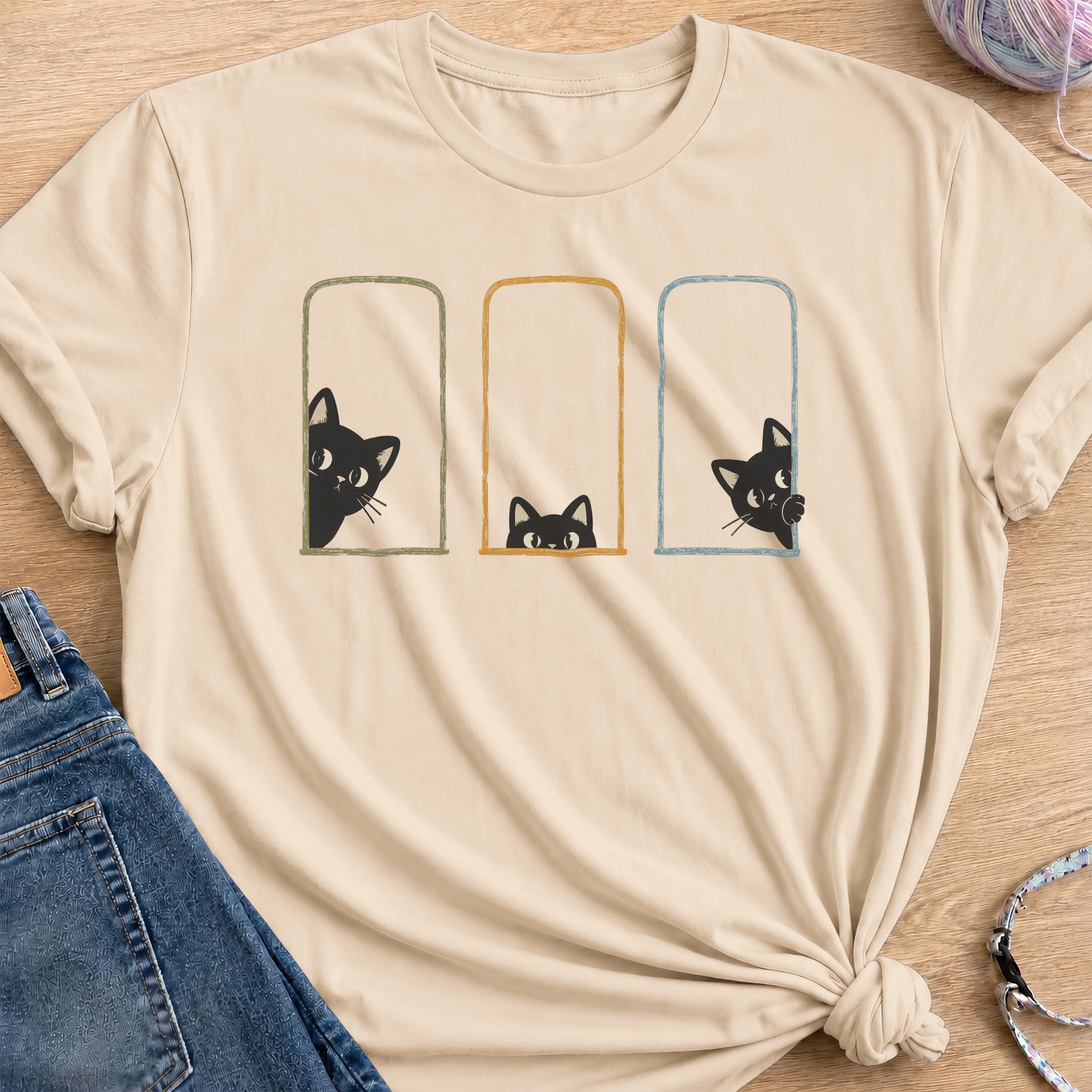 Just Peeking T-Shirt — Sand