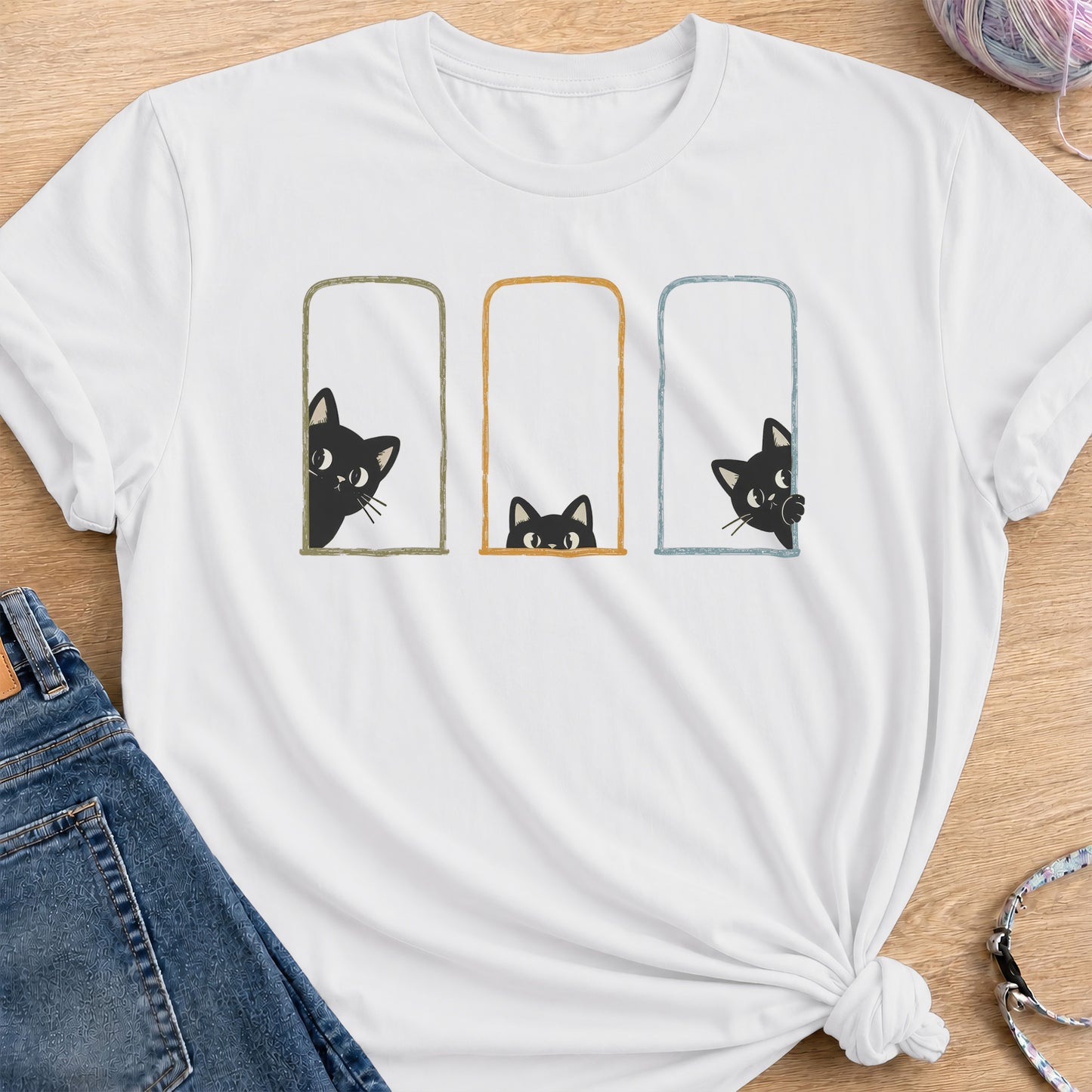 Just Peeking T-Shirt — White