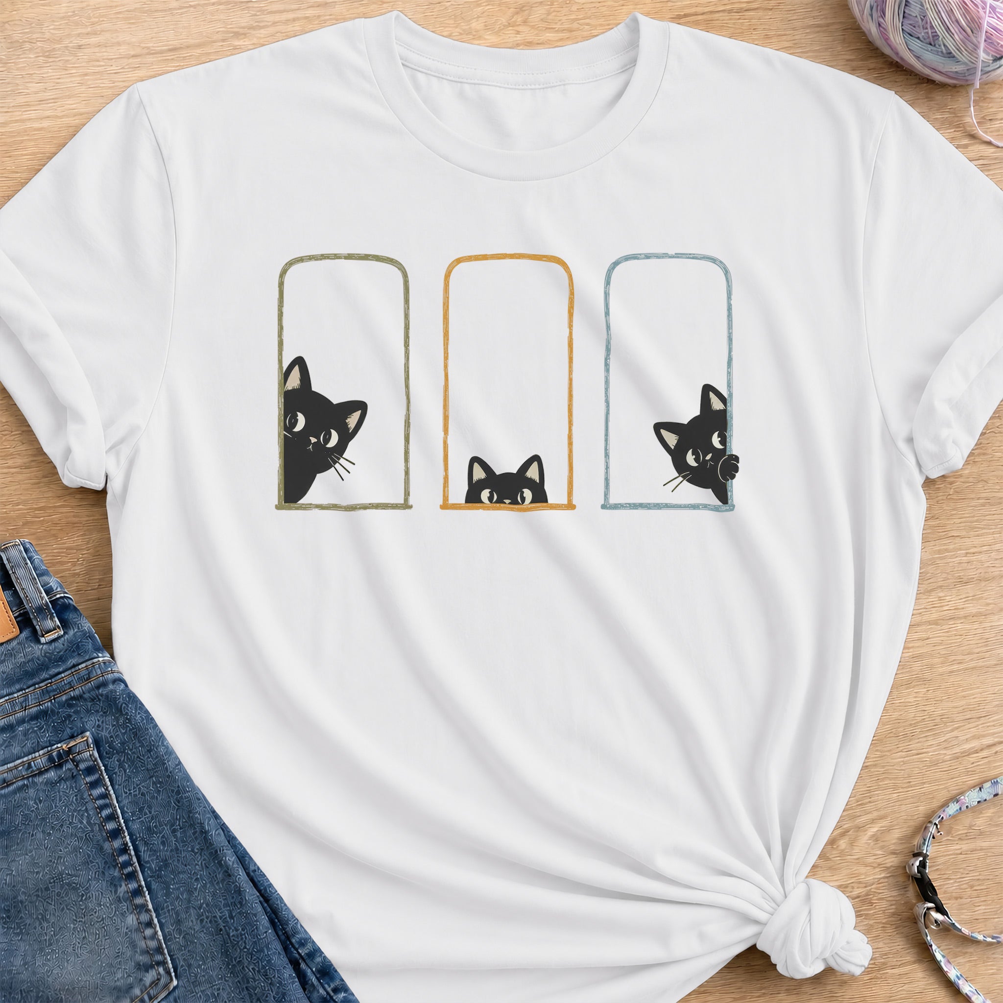 Just Peeking T-Shirt — White