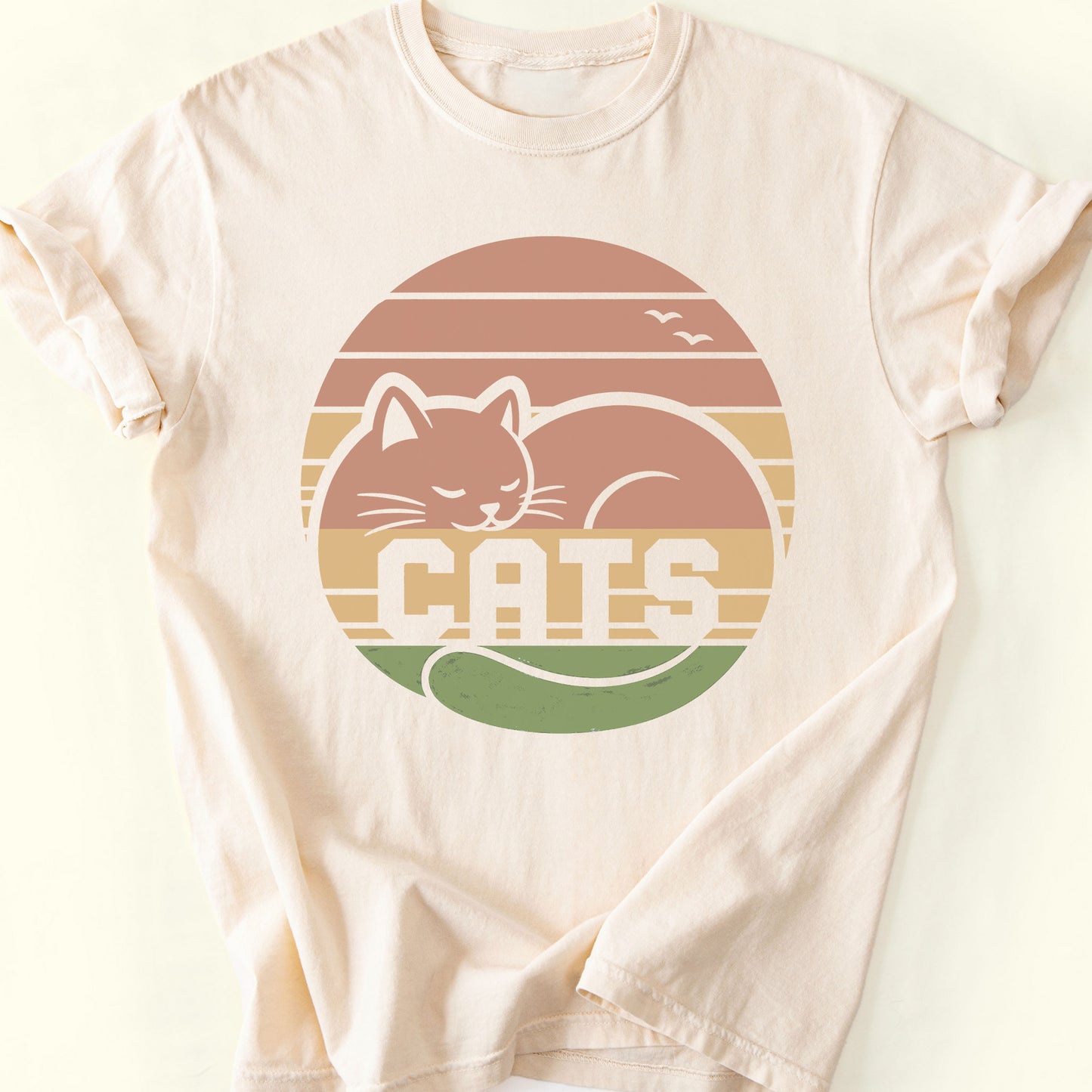 Retro Sunset T-Shirt — Ivory