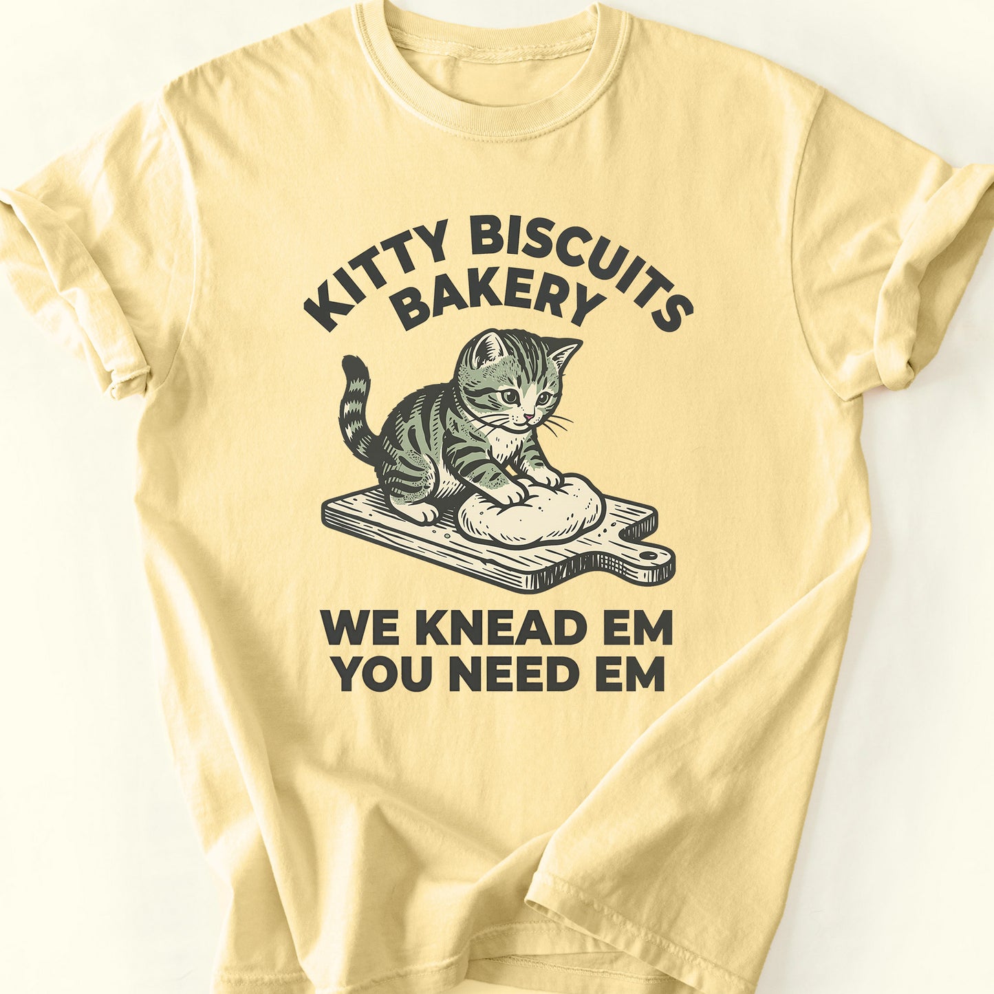 Kitty Biscuit T-Shirt — Butter