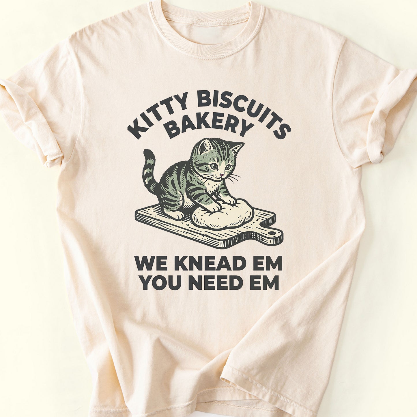 Kitty Biscuit T-Shirt — Ivory