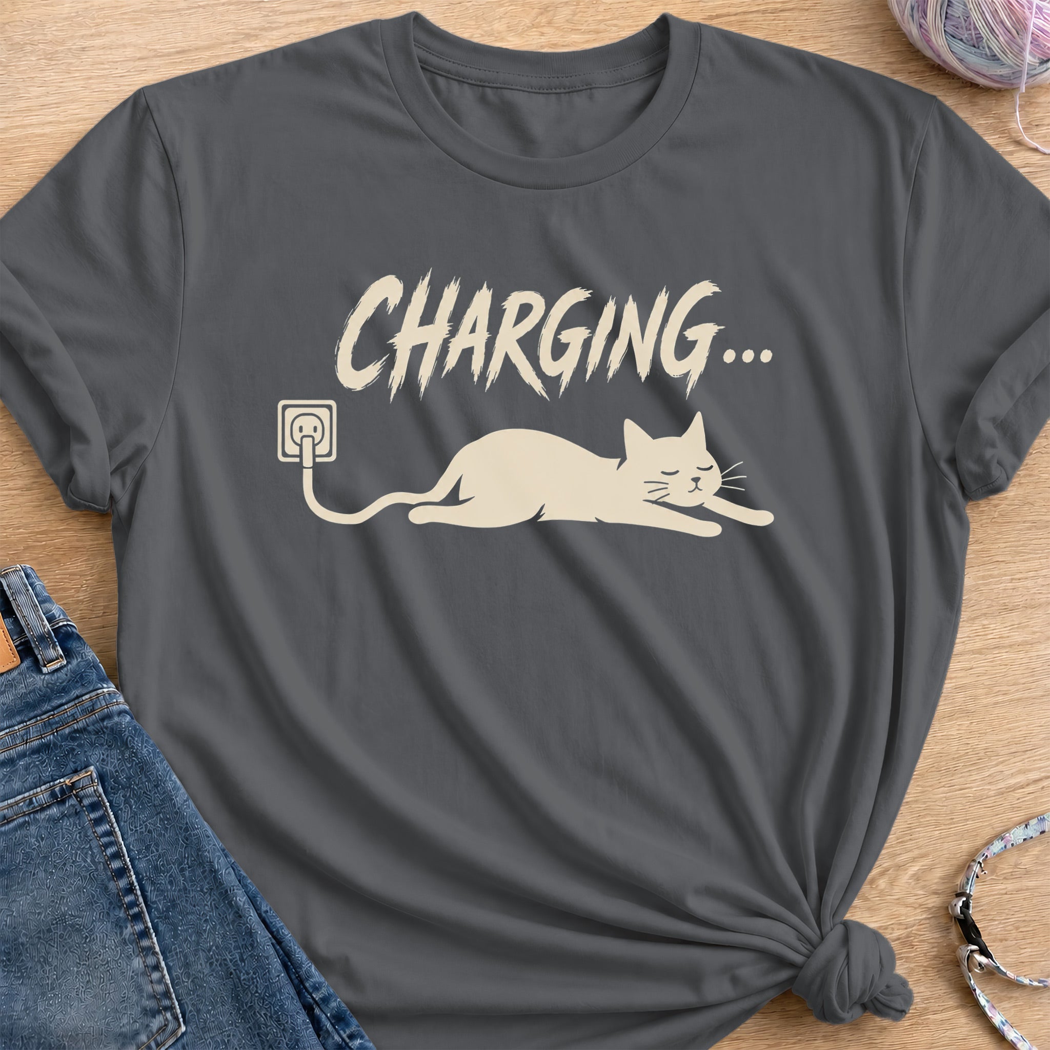 Charging T-Shirt — Charcoal