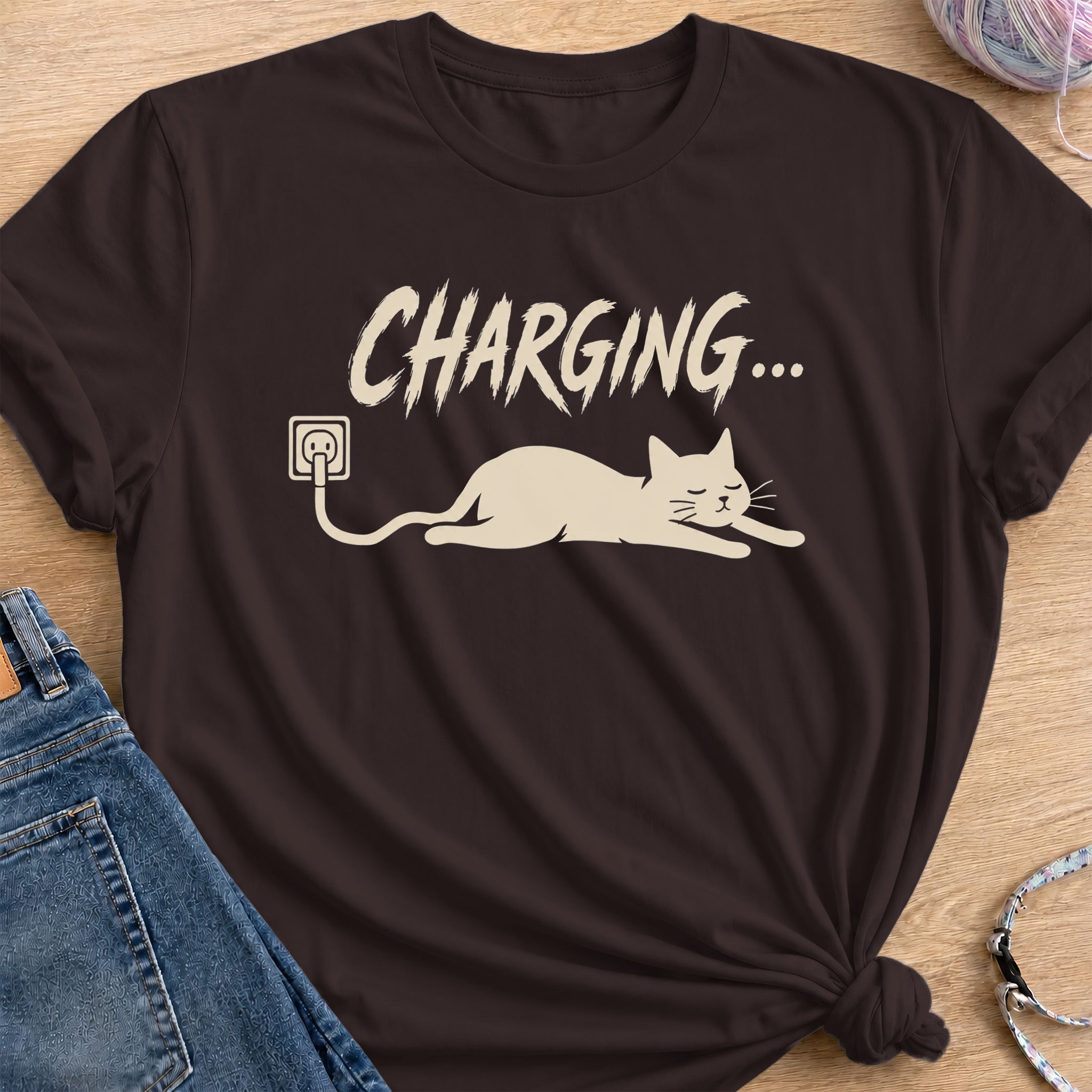 Charging T-Shirt — Dark Chocolate
