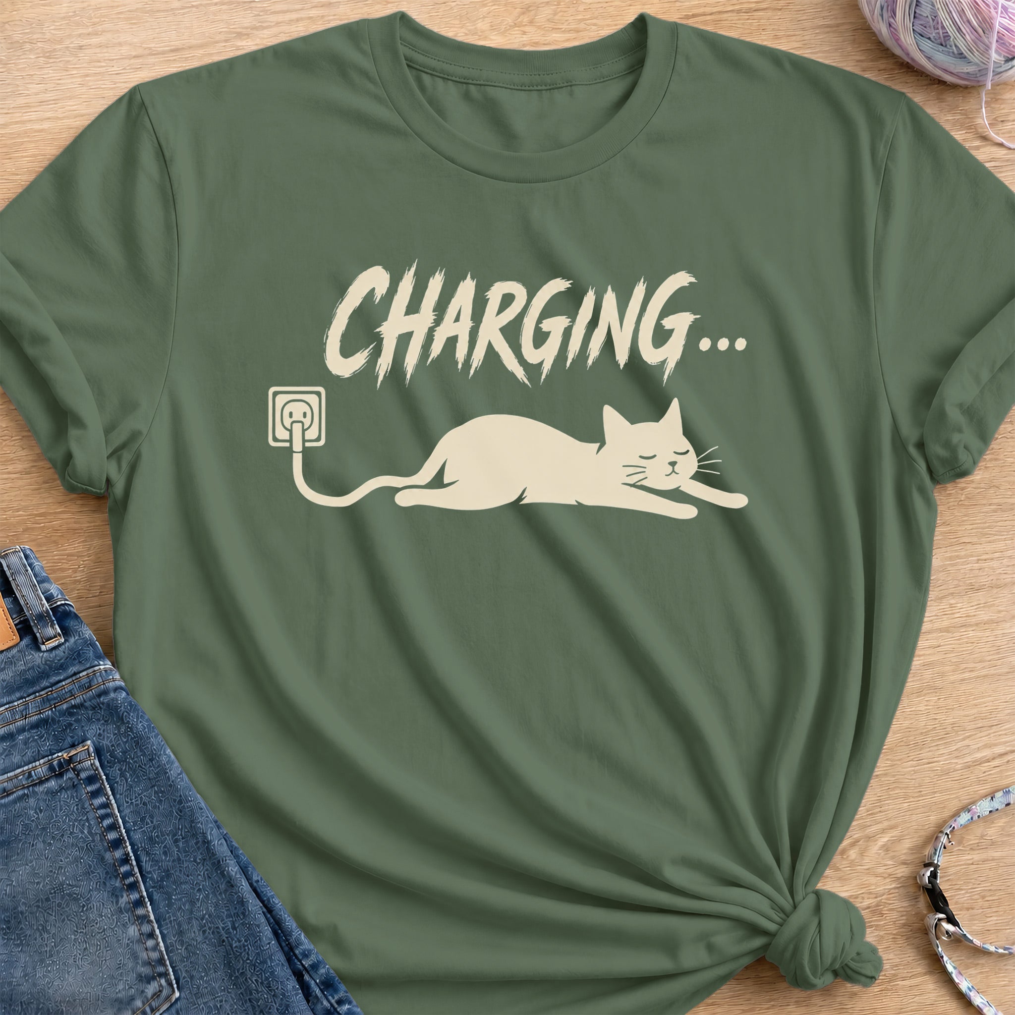 Charging T-Shirt — Military Green