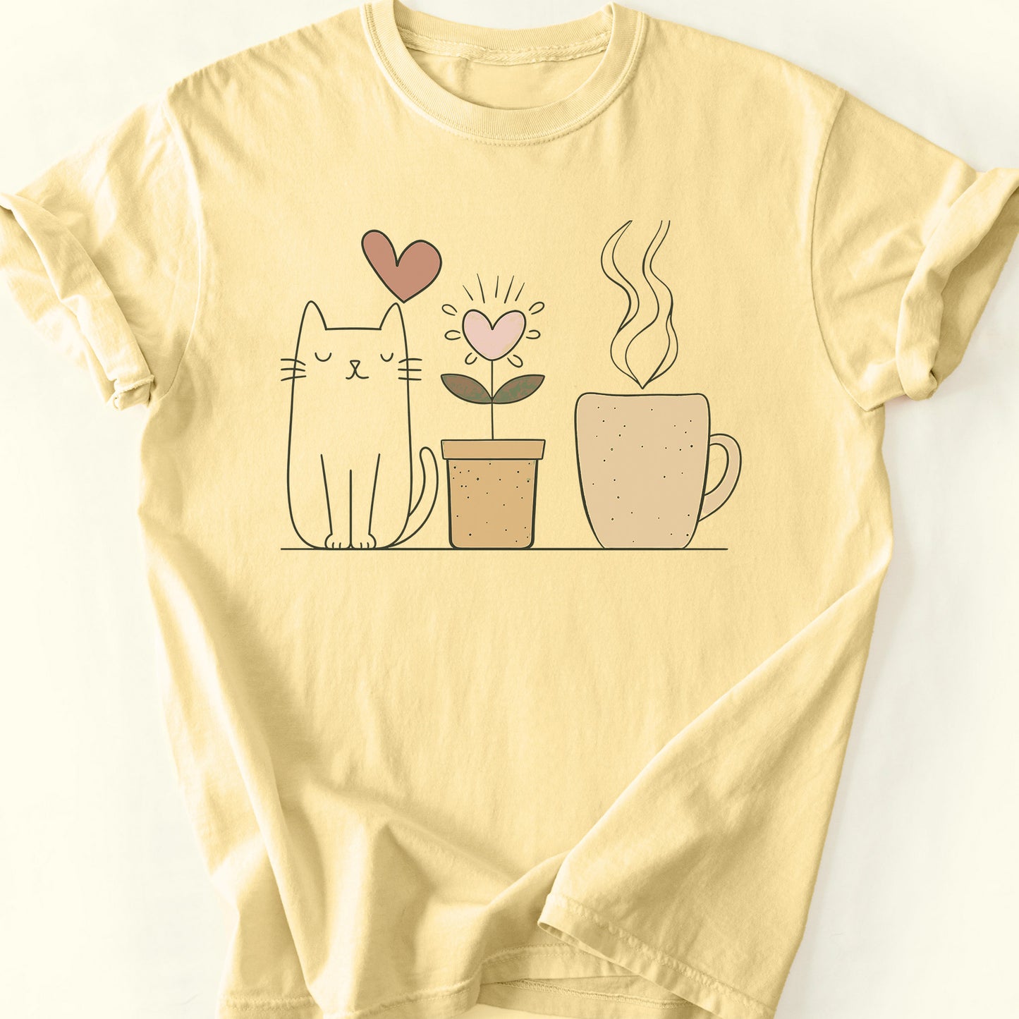 Coffee and Plant T-Shirt — Butter