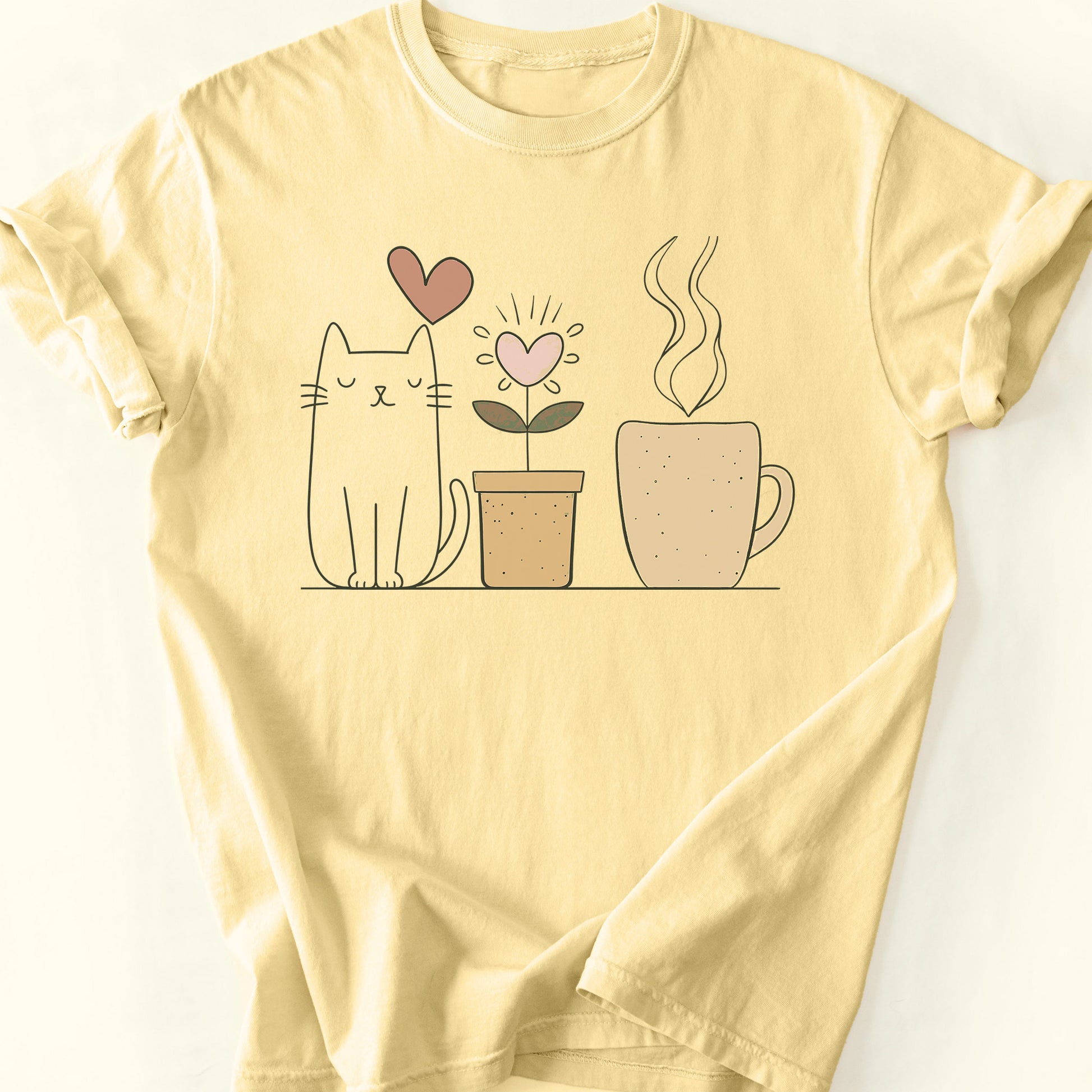 Coffee and Plant T-Shirt — Butter