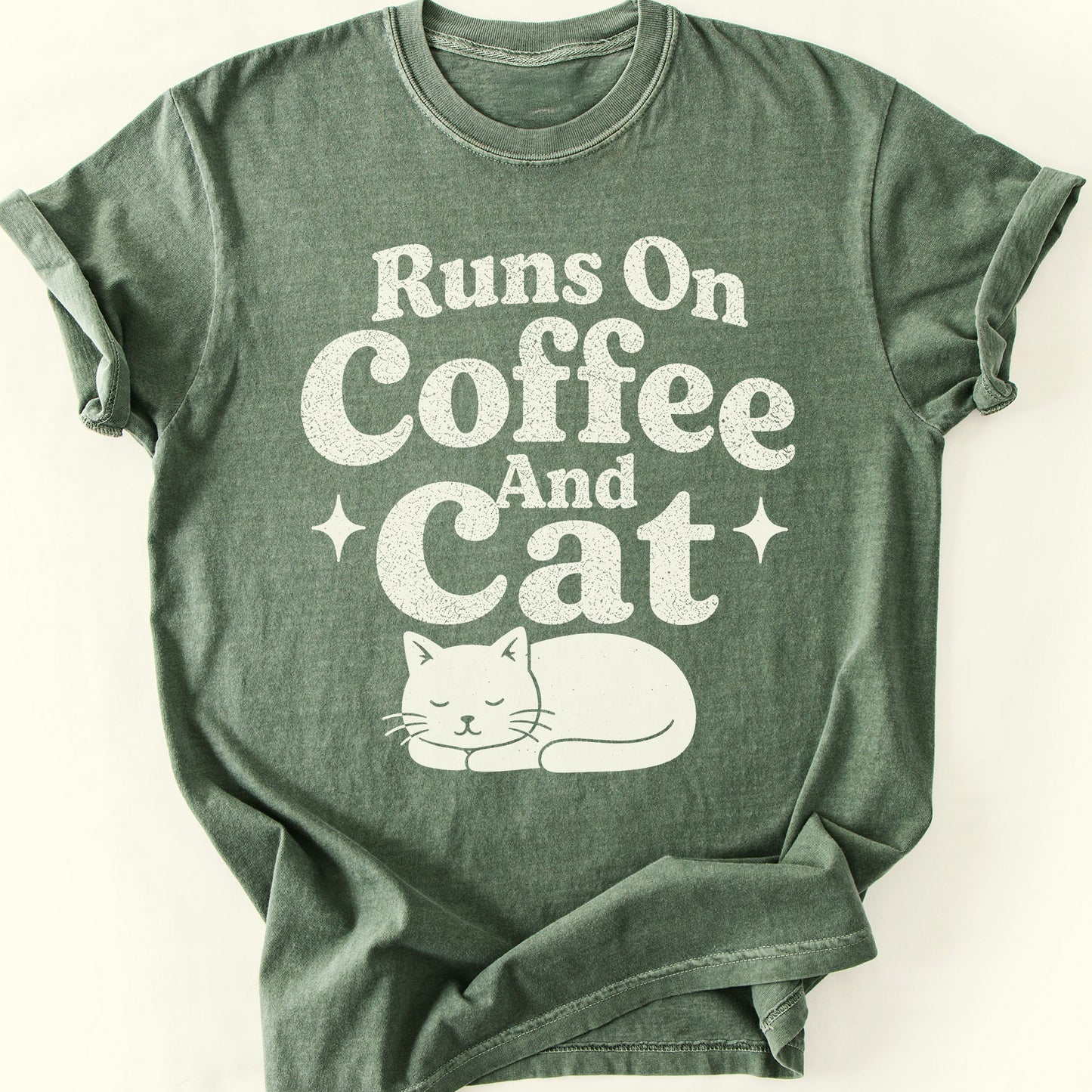 Coffee Fuel T-Shirt — Moss