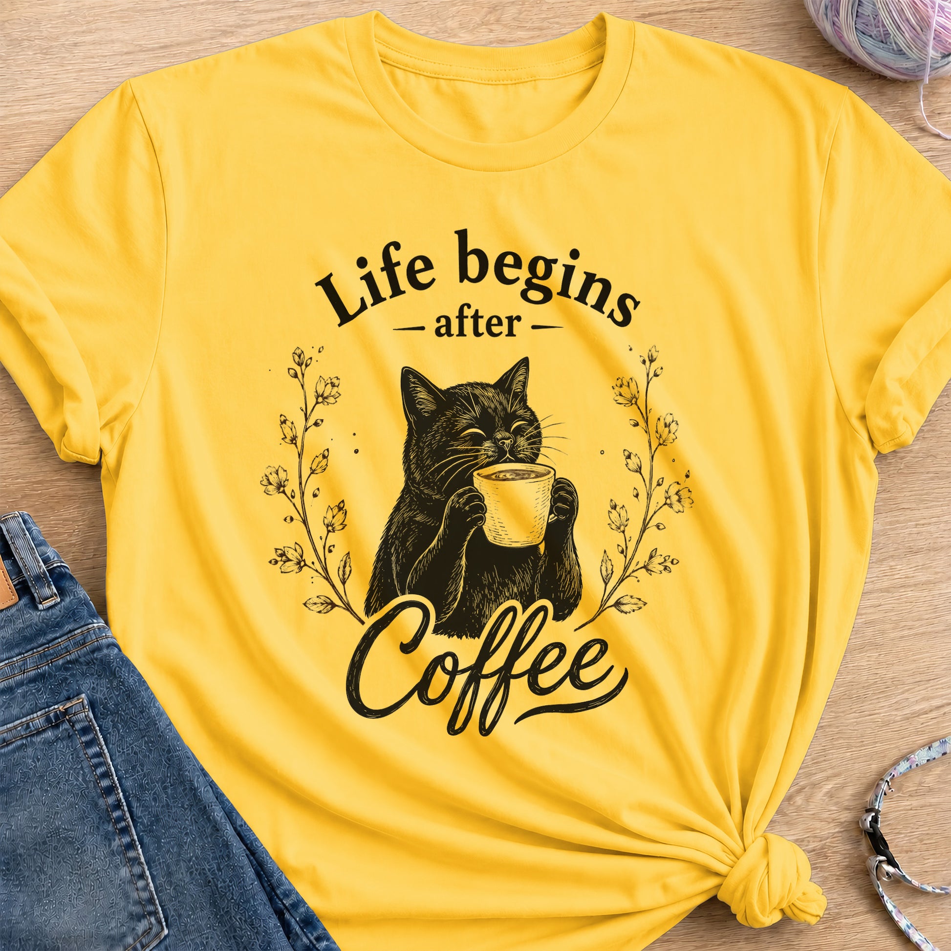 Coffee Therapy T-Shirt — Daisy