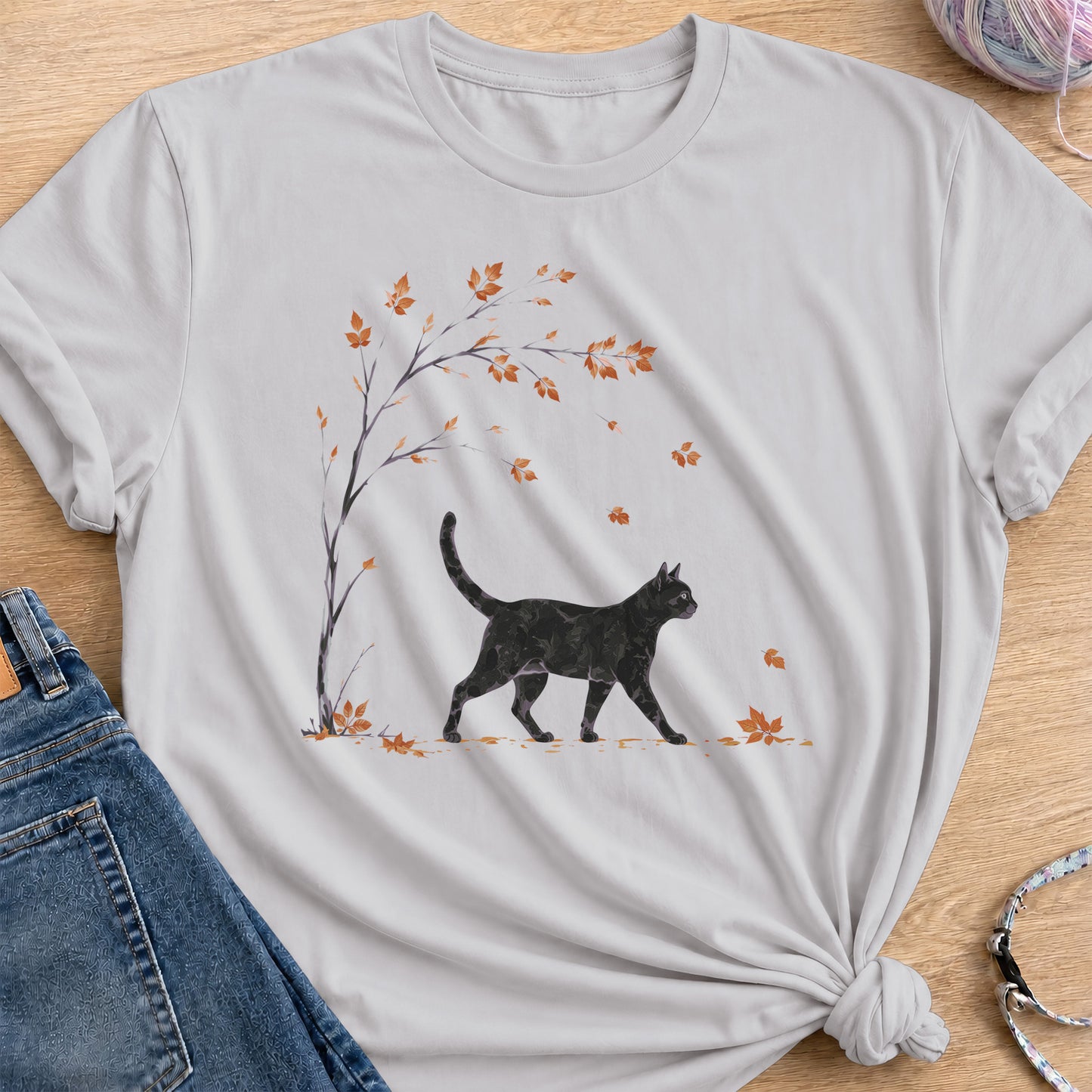 Autumn Stroll T-Shirt — Ice Grey