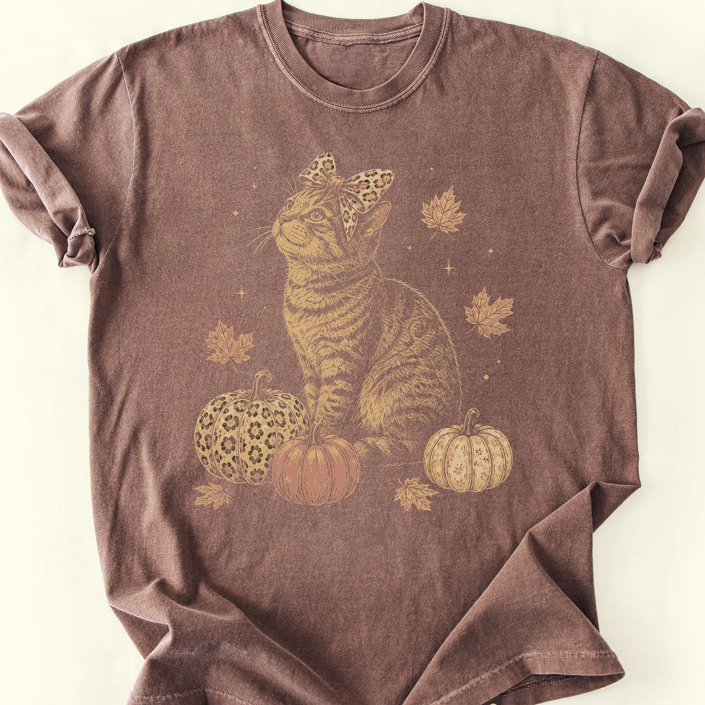 Autumn Kitty T-Shirt — Espresso