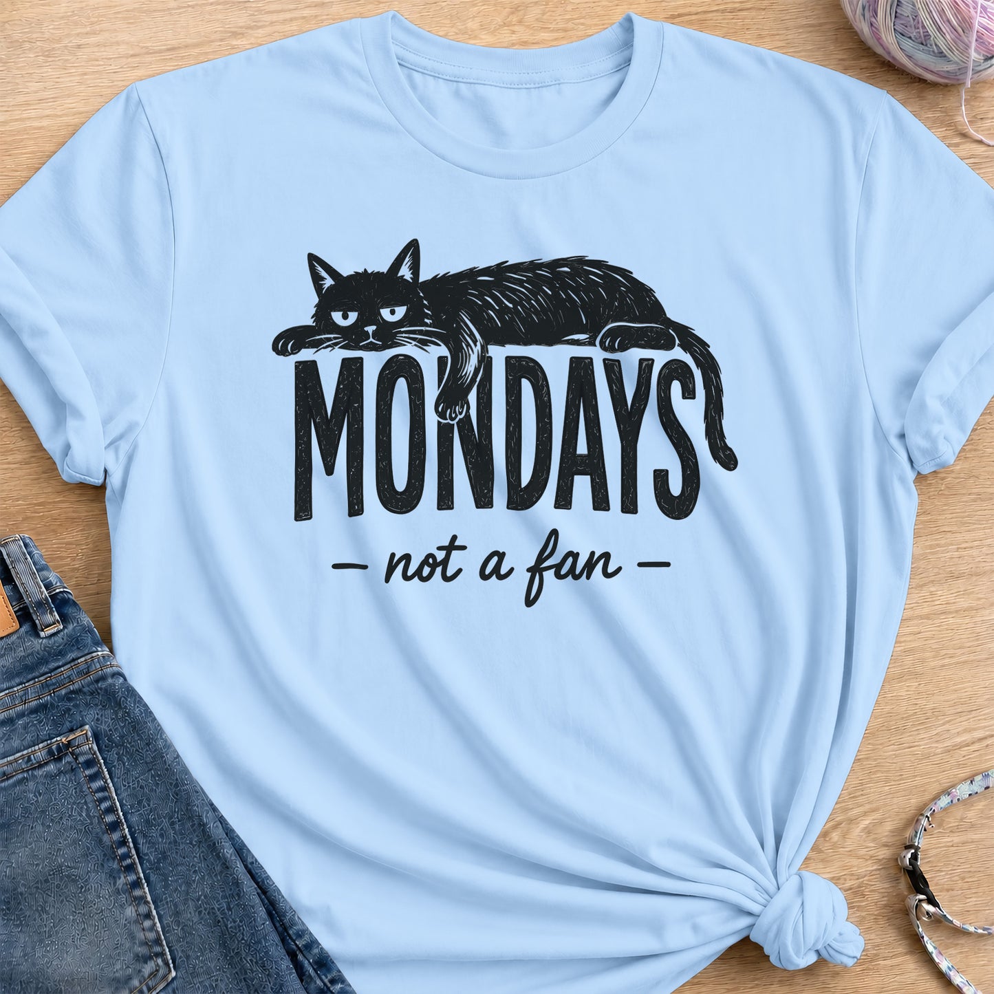Not A Fan T-Shirt — Light Blue