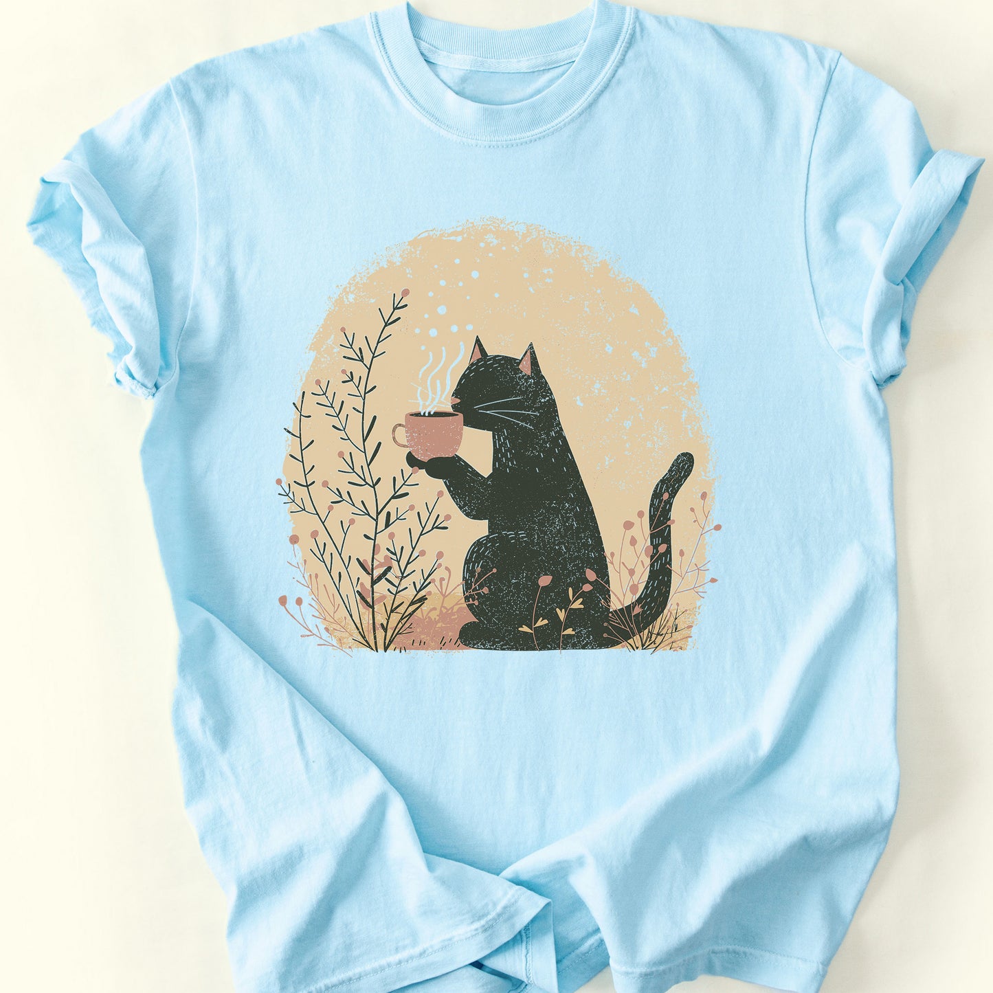 Morning Sip T-Shirt — Chambray