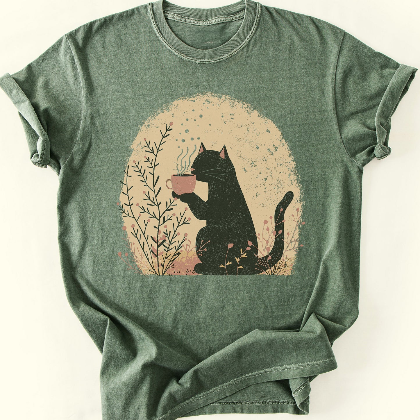 Morning Sip T-Shirt — Moss
