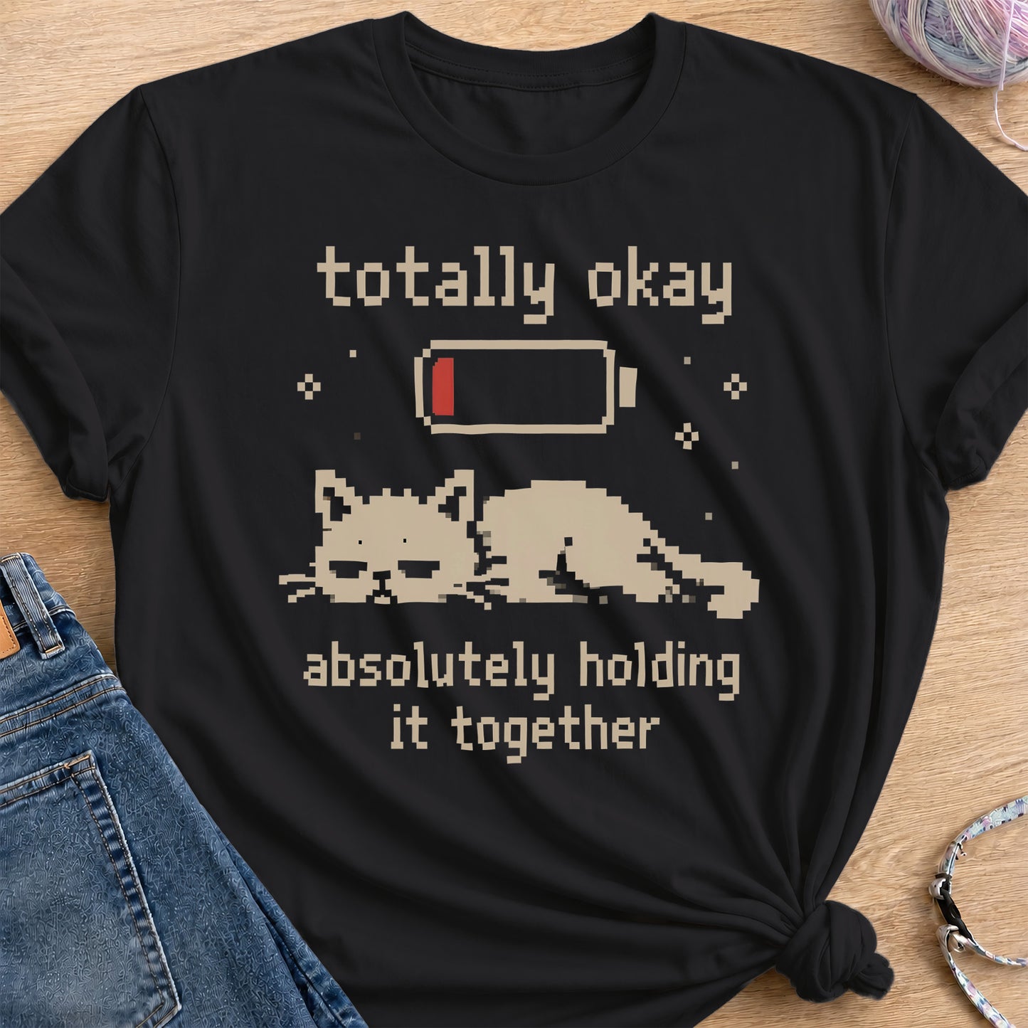 Totally Okay T-Shirt — Black