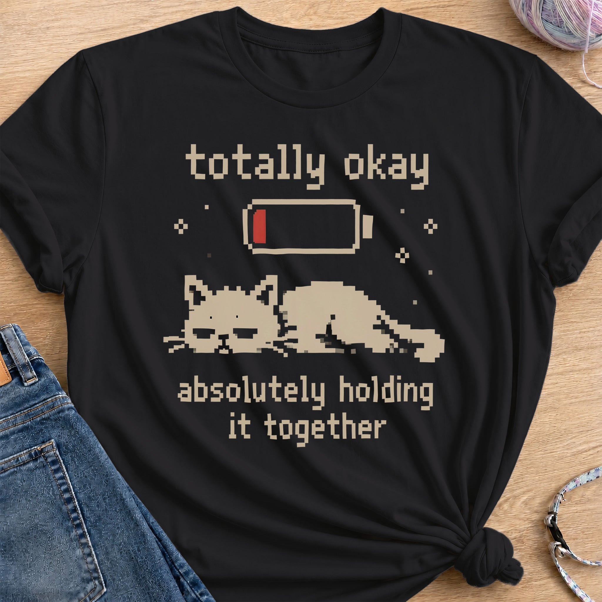 Totally Okay T-Shirt — Black