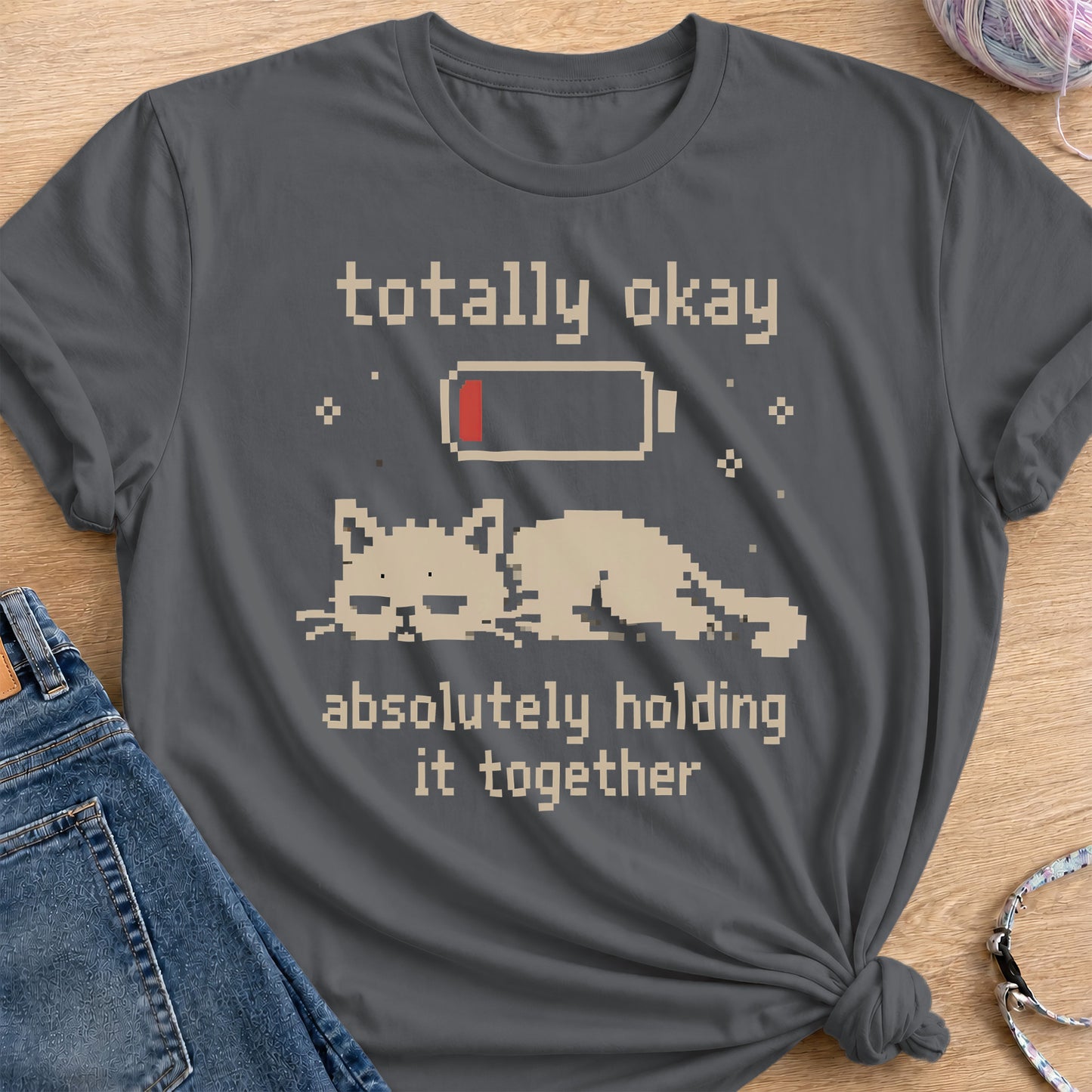 Totally Okay T-Shirt — Charcoal