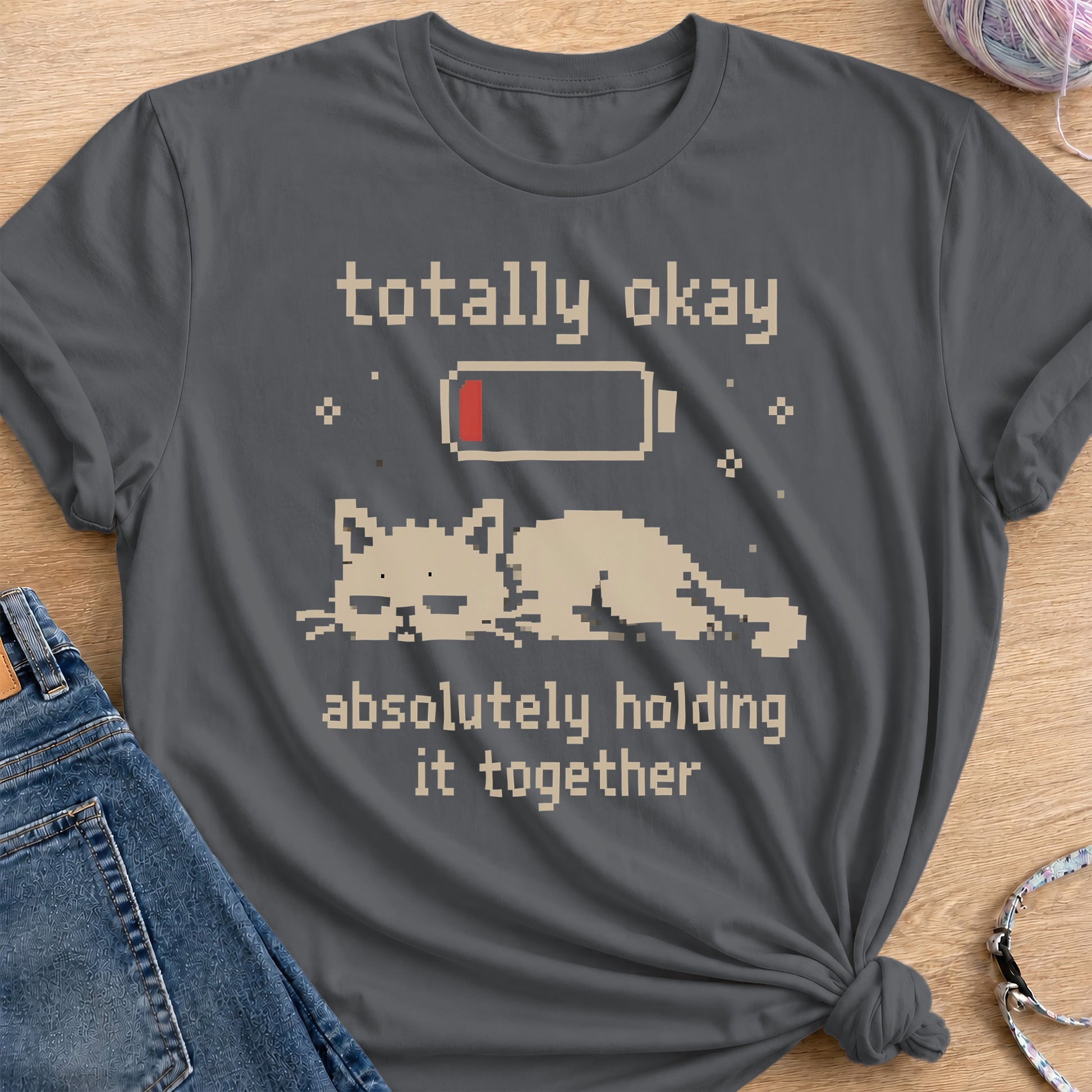 Totally Okay T-Shirt — Charcoal