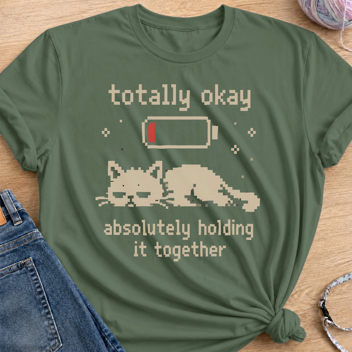 Totally Okay T-Shirt — Military Green