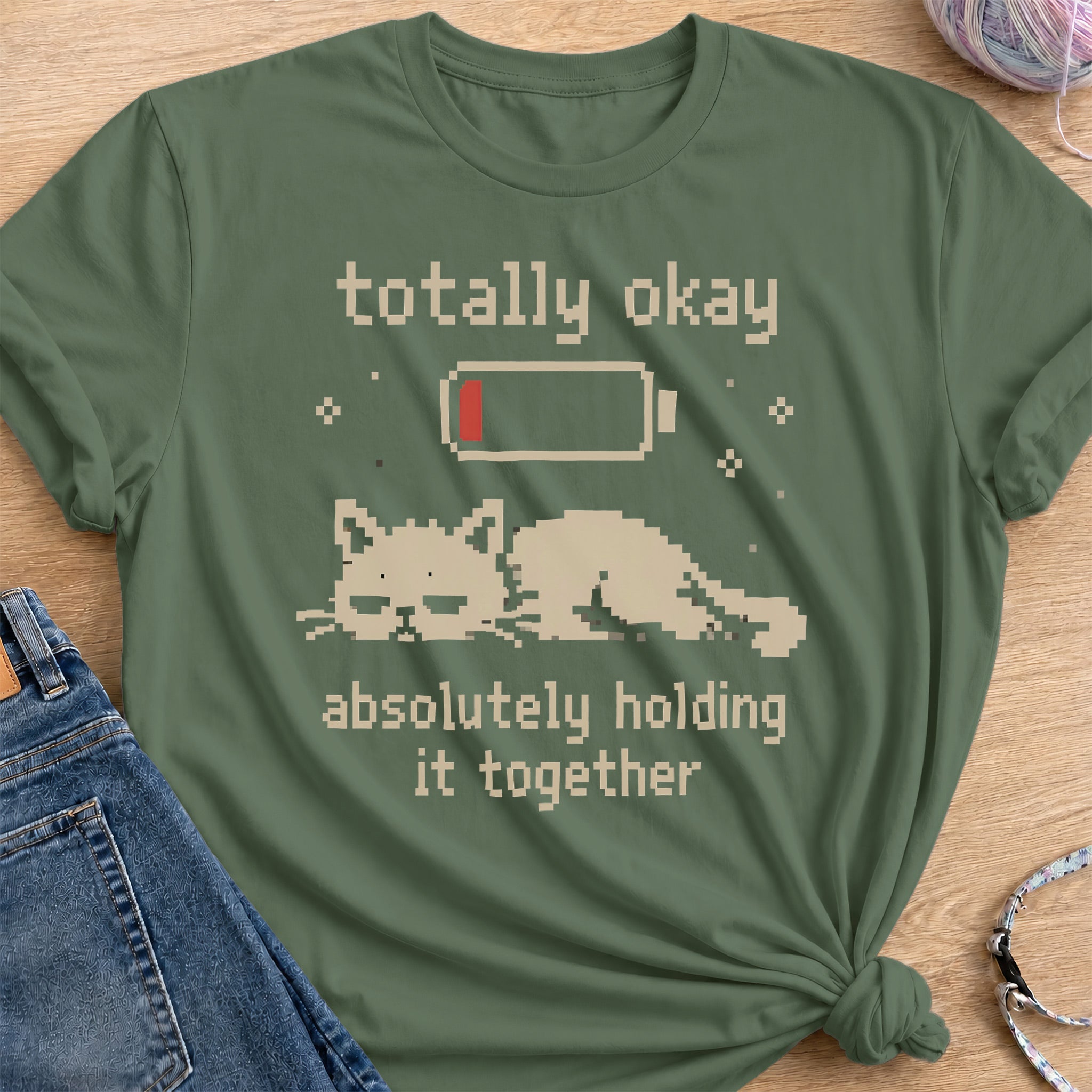 Totally Okay T-Shirt — Military Green