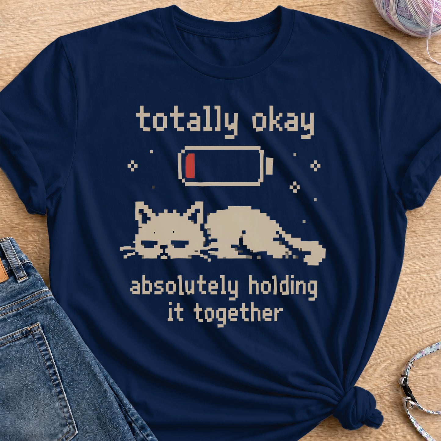 Totally Okay T-Shirt — Navy