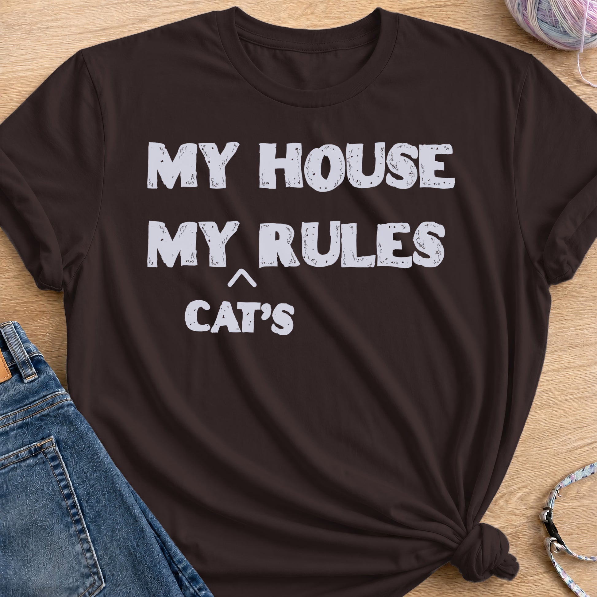 My House Rules T-Shirt — Dark Chocolate