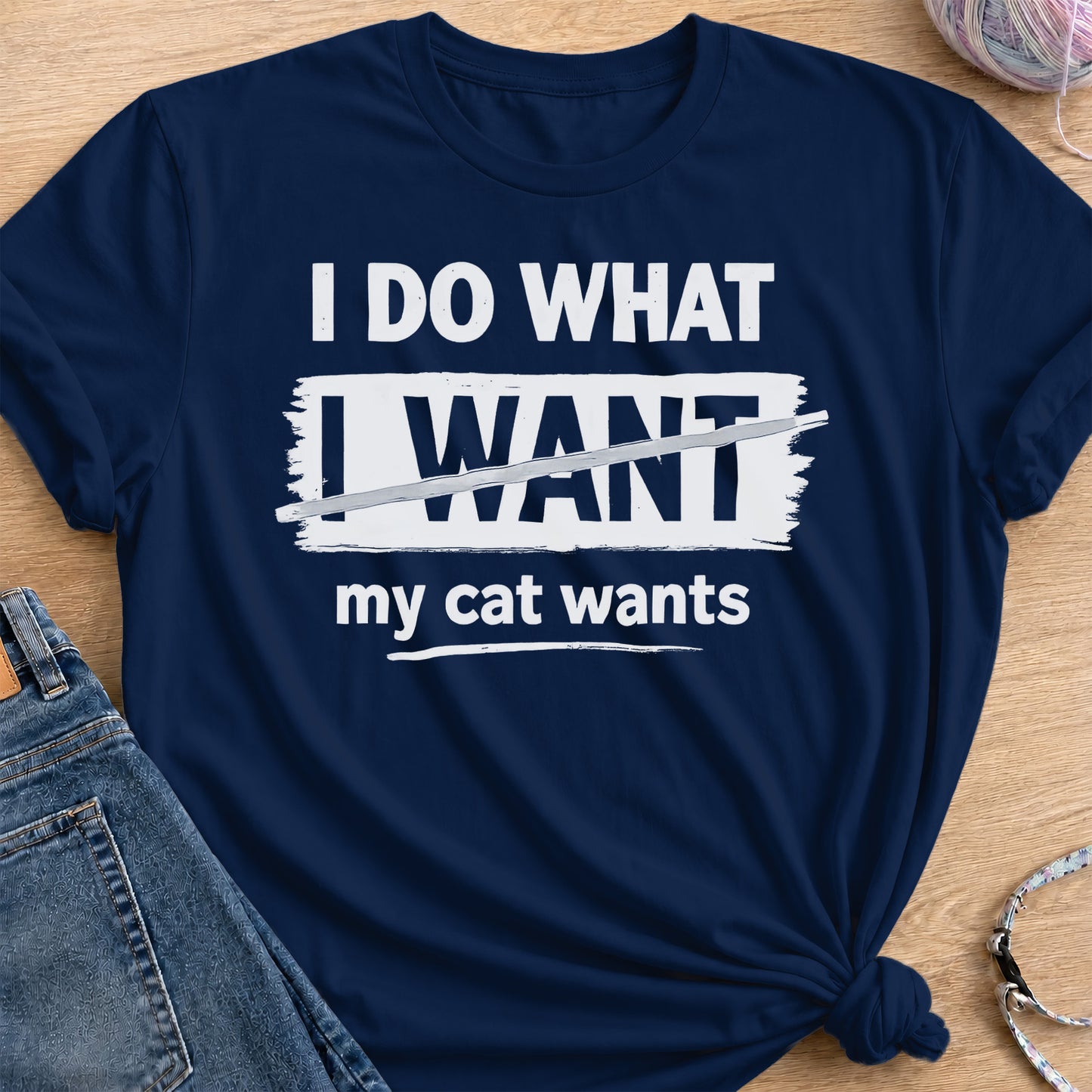 I Do What I Want T-Shirt — Navy