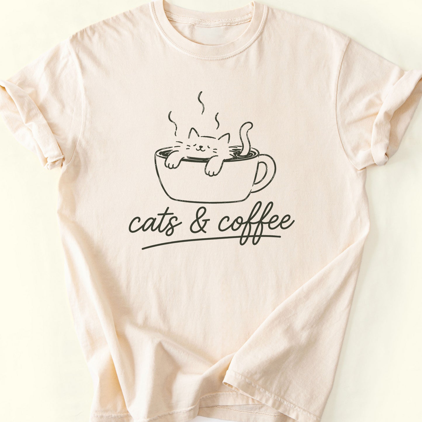 Kitty Espresso T-Shirt — Ivory