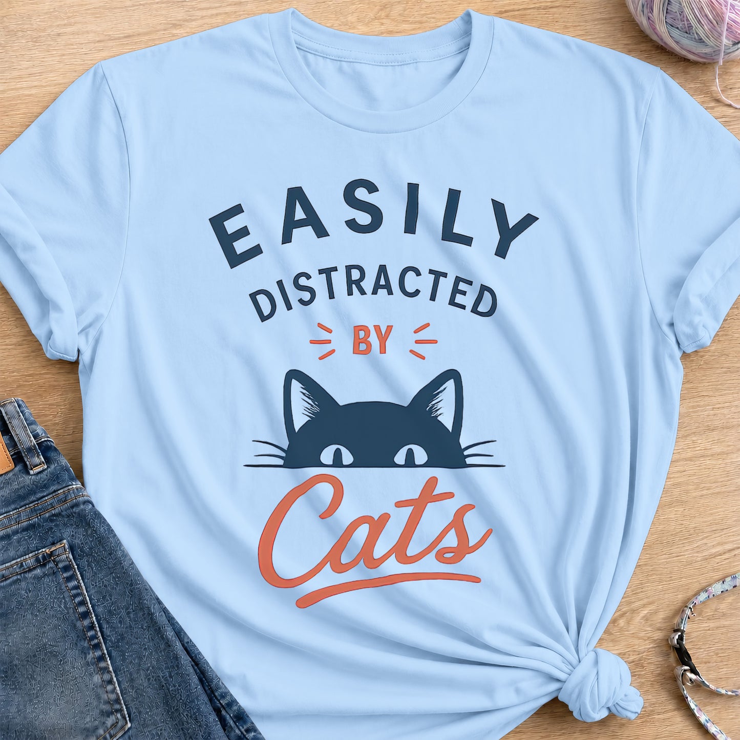 Distraction T-Shirt — Light Blue
