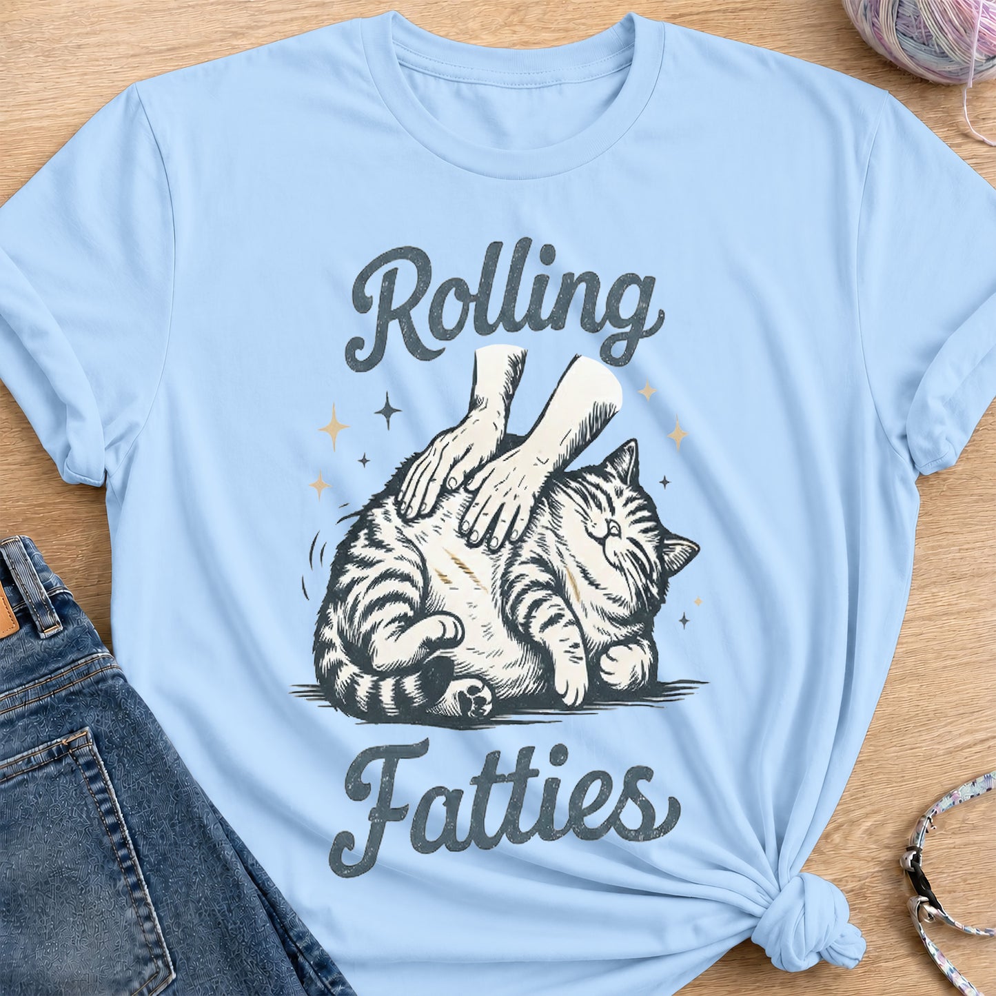 Rolling Fatties T-Shirt — Light Blue