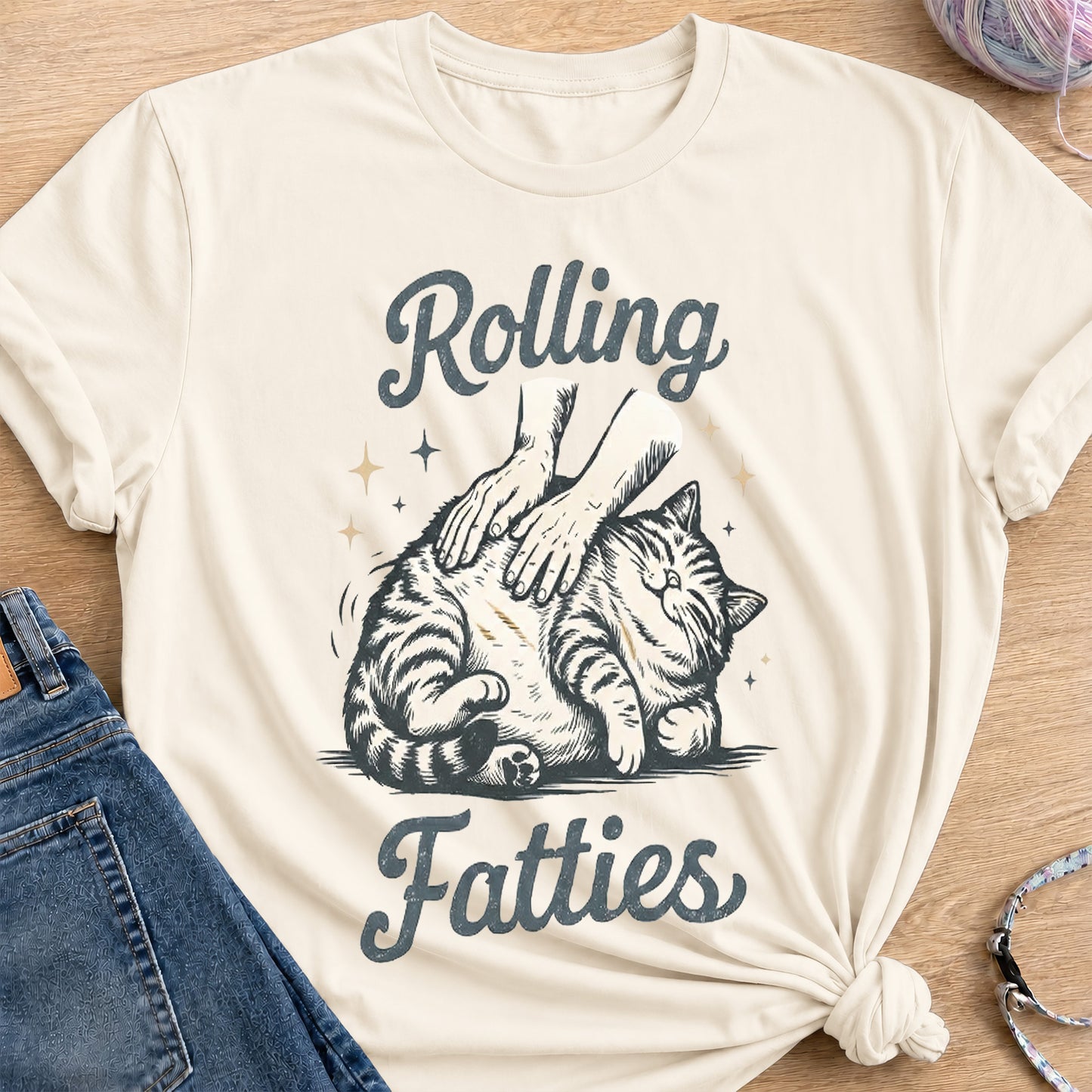 Rolling Fatties T-Shirt — Natural