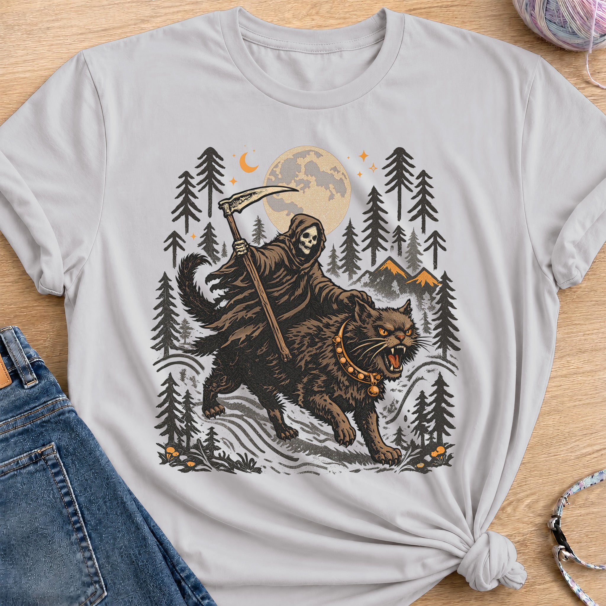 Grim Reaper T-Shirt — Ice Grey