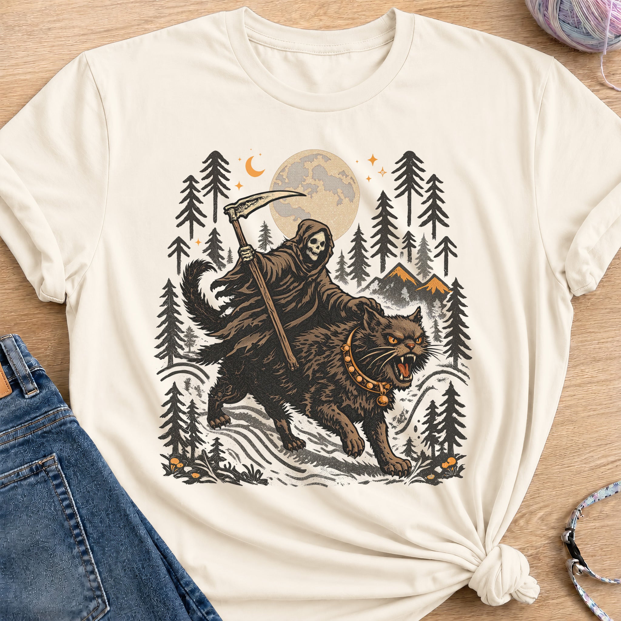 Grim Reaper T-Shirt — Natural