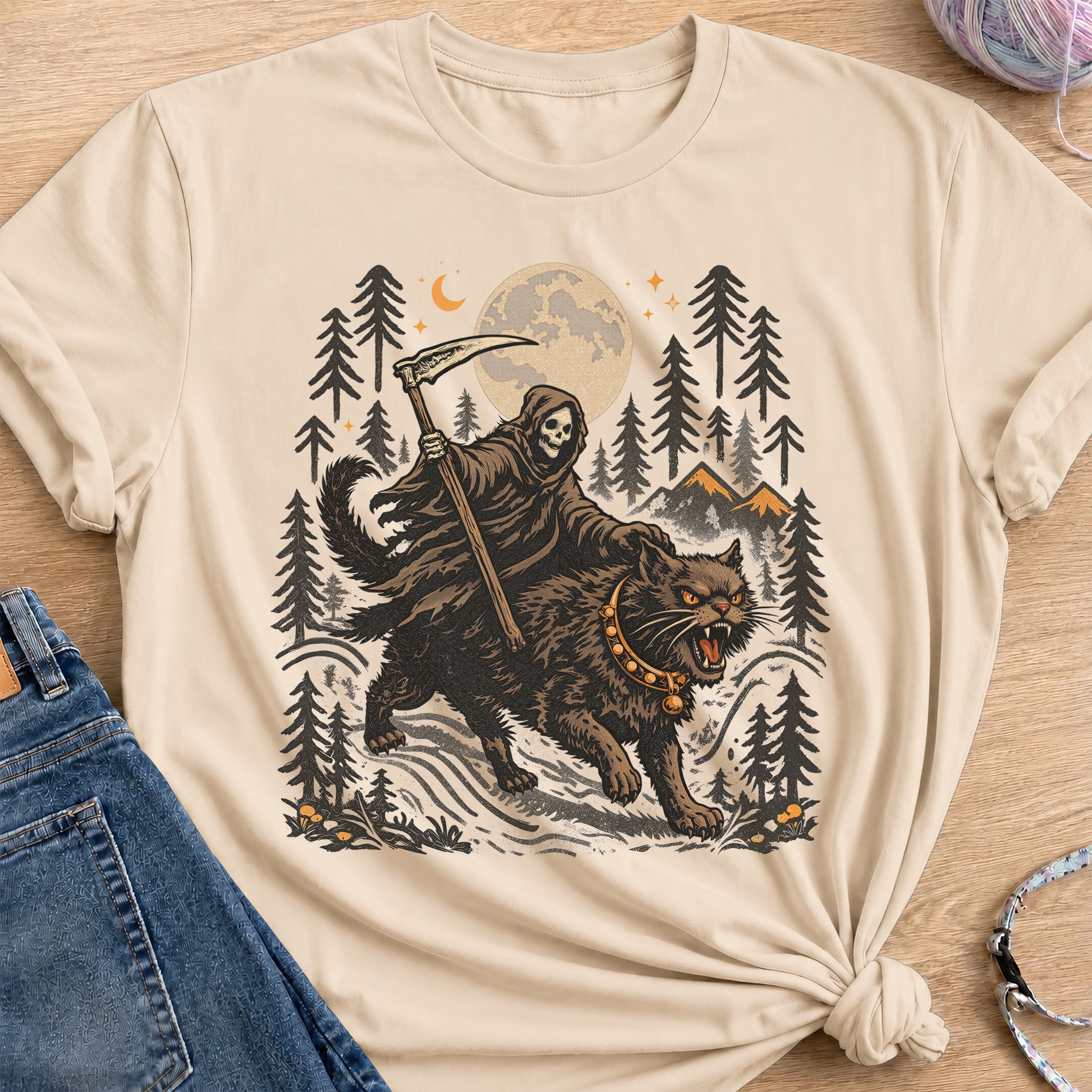 Grim Reaper T-Shirt — Sand