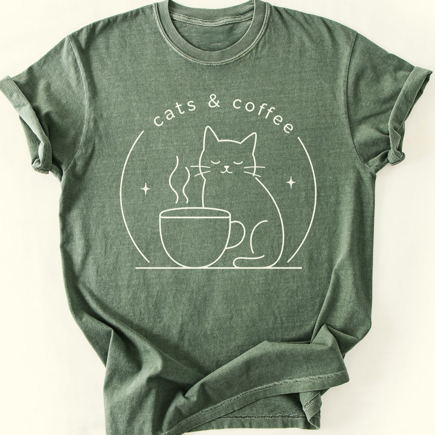 Morning Coffee T-Shirt — Moss