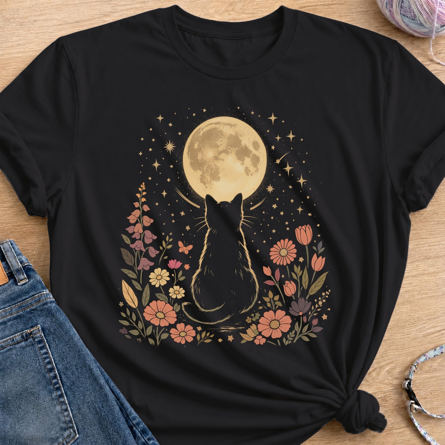 Moon Viewer T-Shirt — Black
