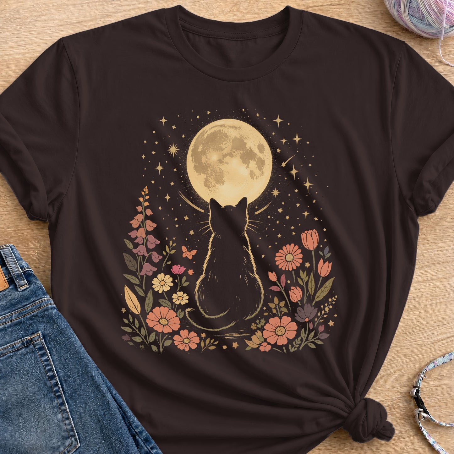 Moon Viewer T-Shirt — Dark Chocolate