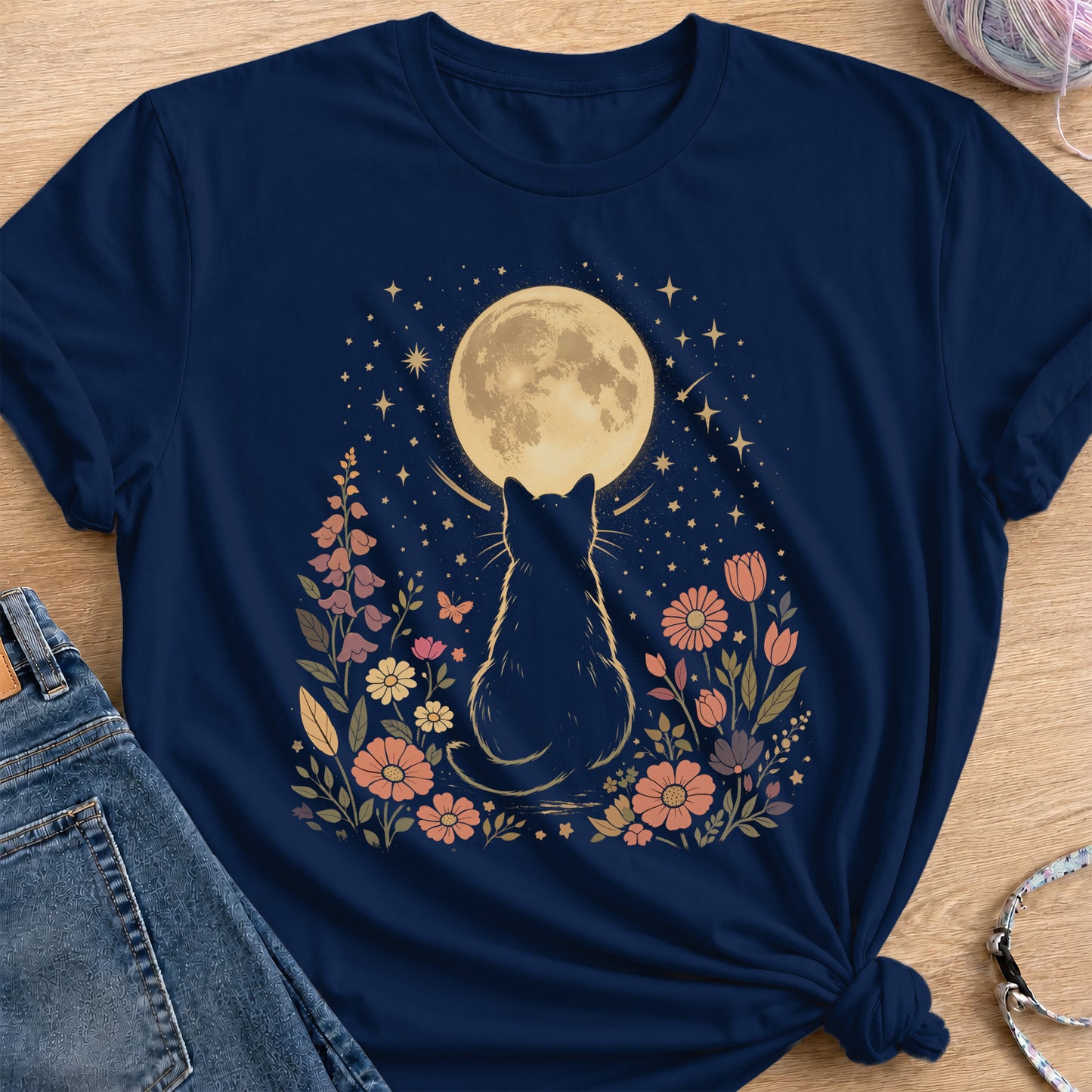 Moon Viewer T-Shirt — Navy