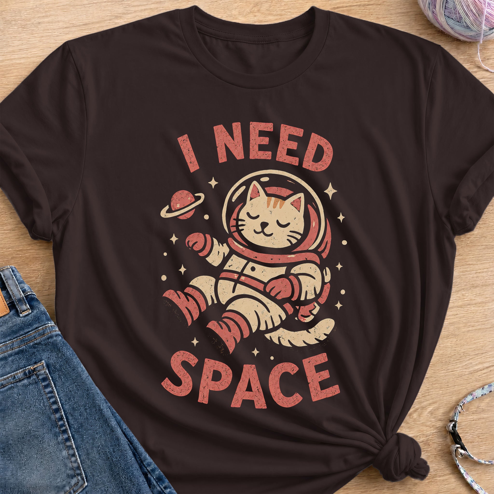 I Need Space T-Shirt — Dark Chocolate