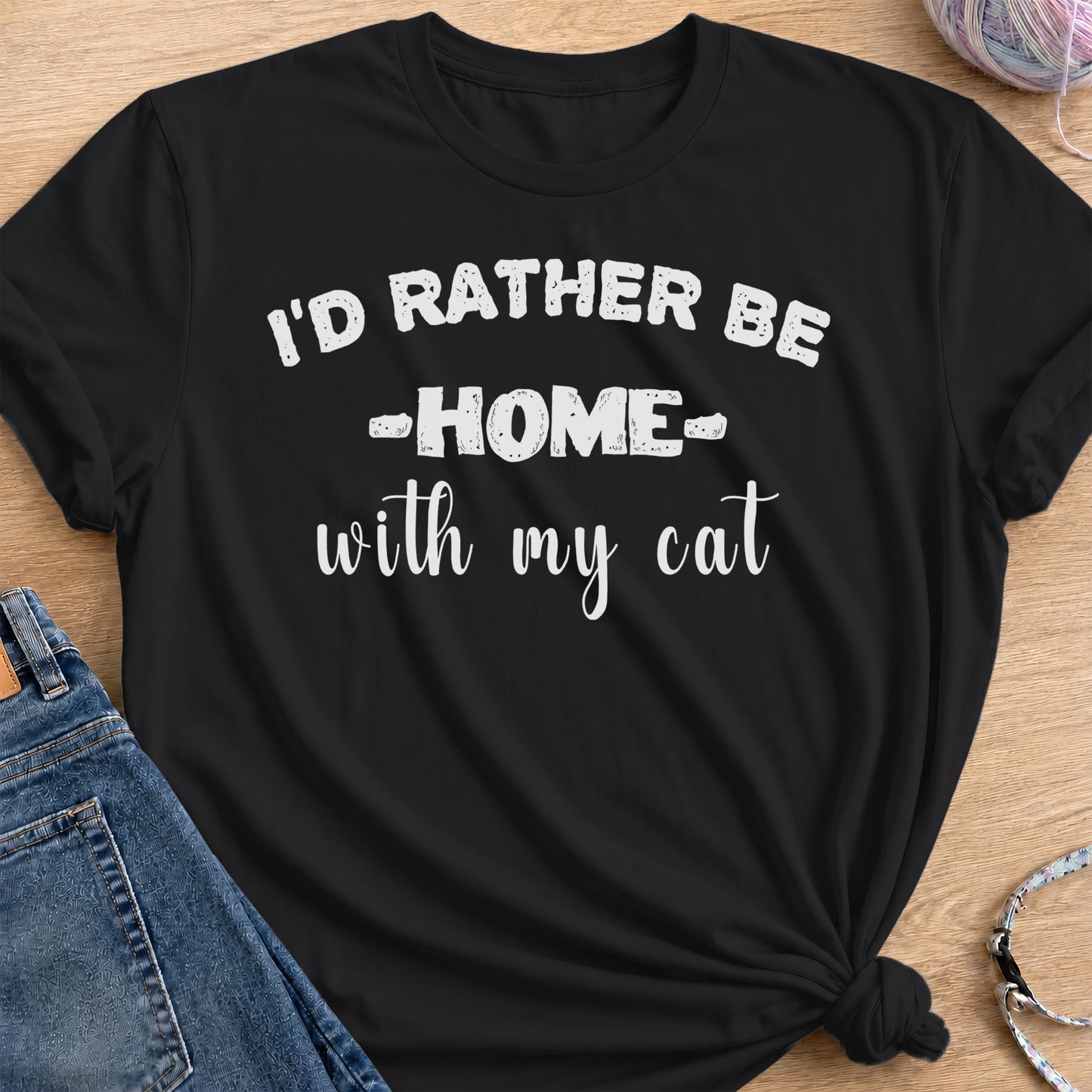 Rather Be Home T-Shirt — Black