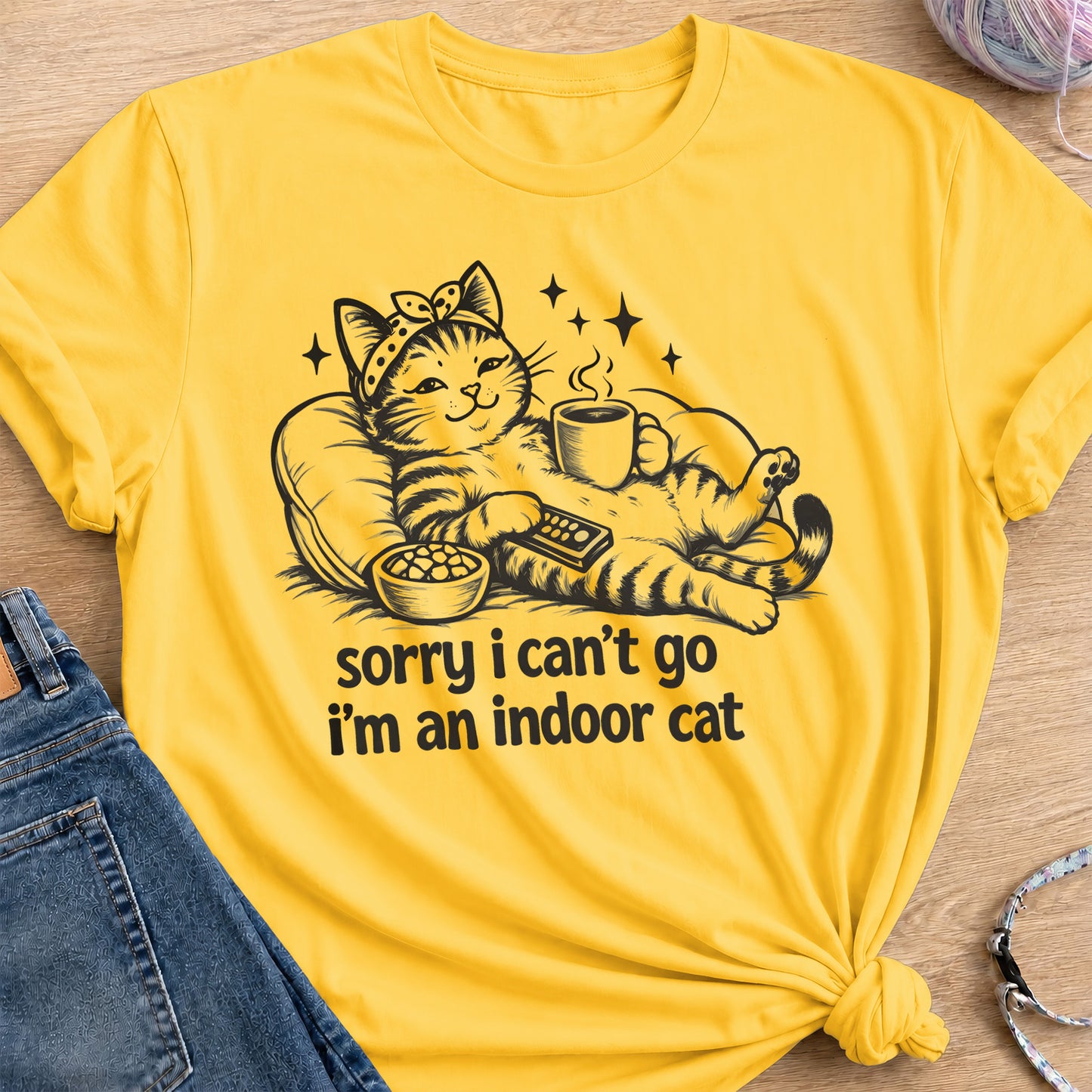 Indoor Cat T-Shirt — Daisy